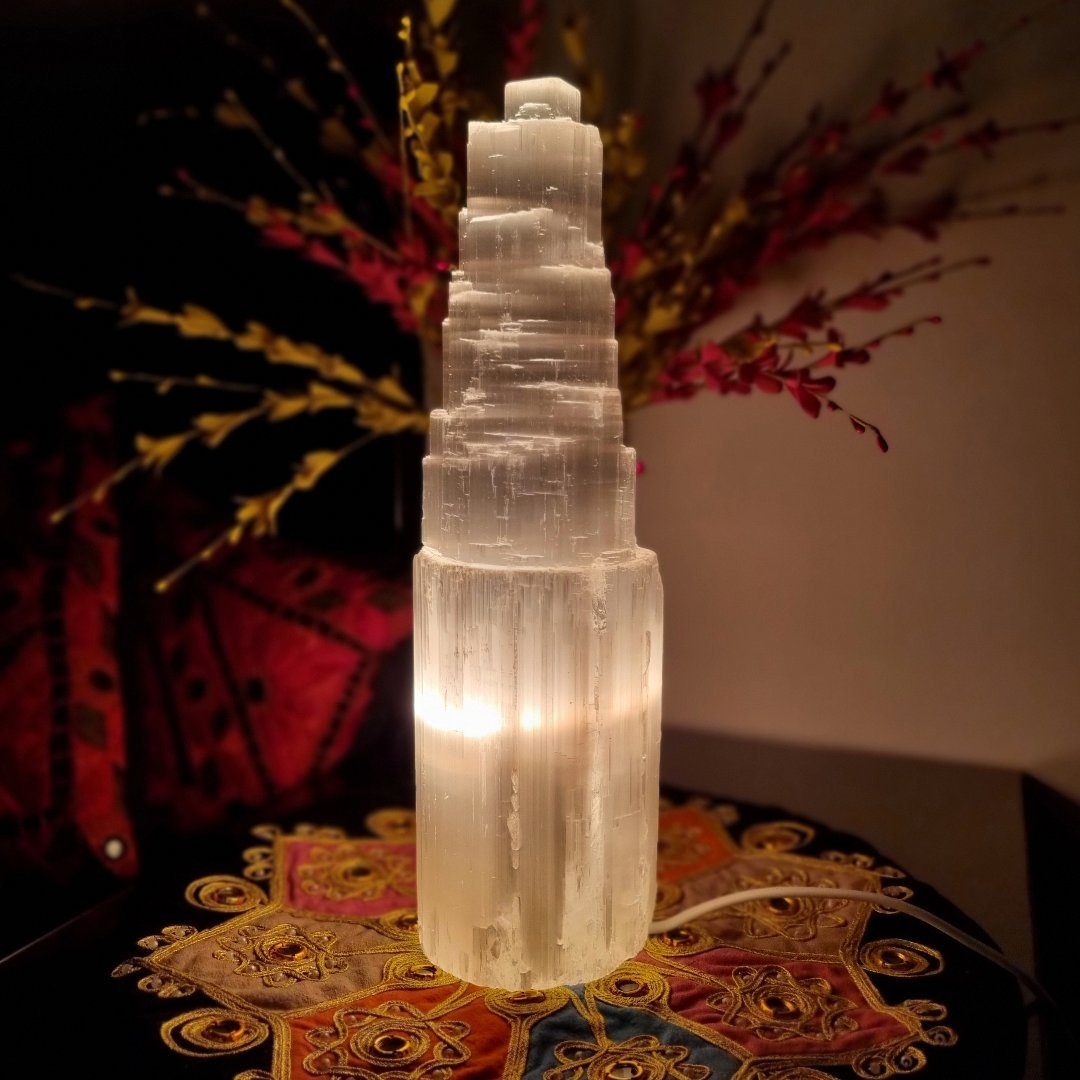 Heimtex lampe Selenite Kristall Tischlampe Lampe Lampe Turm tischleuchte Nachttischlampe