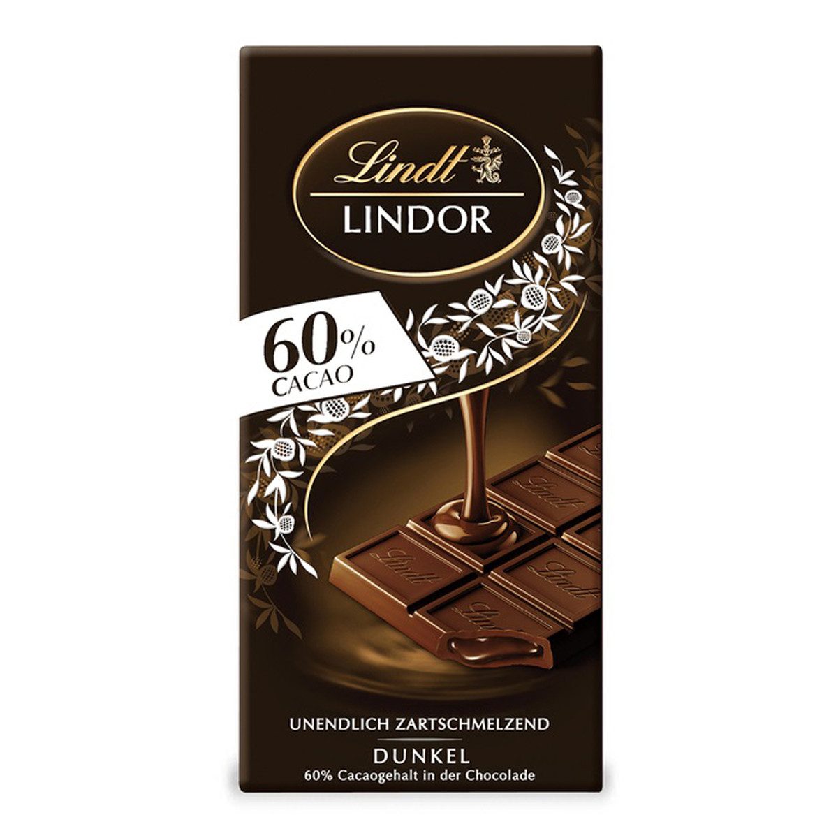 LINDT Schokolade, Lindt Lindor Kakao Feinherb Tafel Edelbitter Schokolade 100g