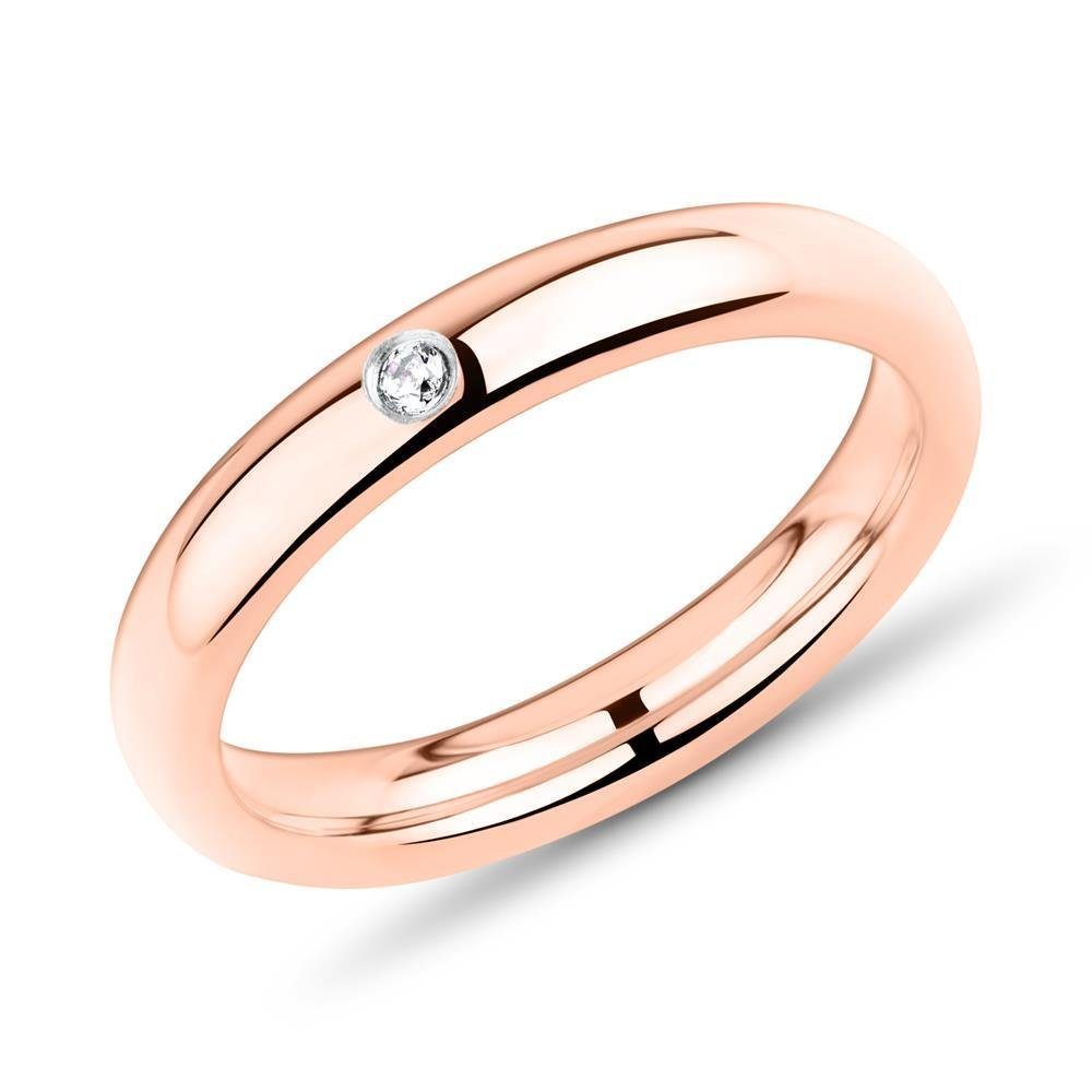 Unique Fingerring Unique Damen Edelstahlring rosévergoldet günstig online kaufen