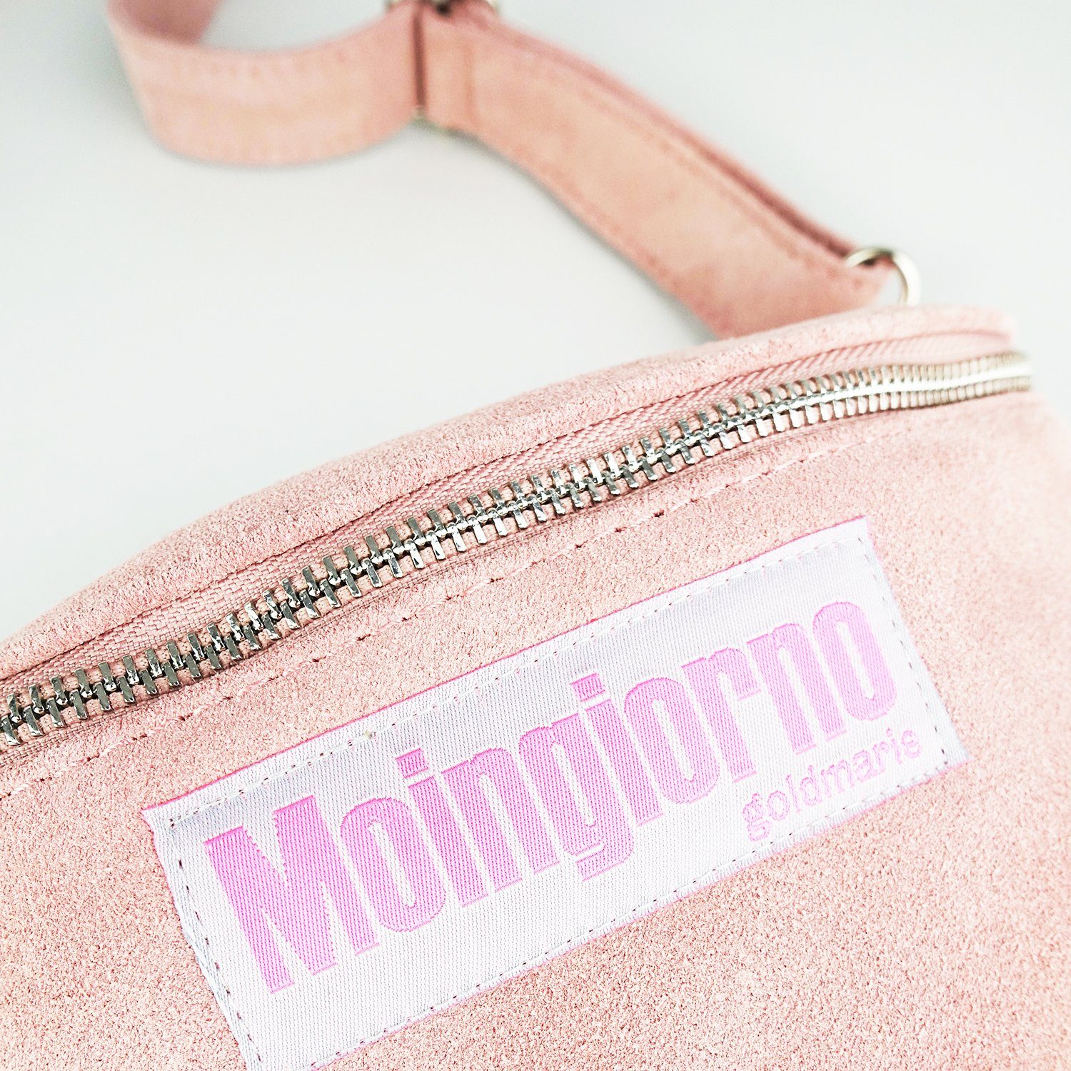 goldmarie Gürteltasche MOINGIORNO Bag Label Pink rose (1-tlg), Wildleder Hip