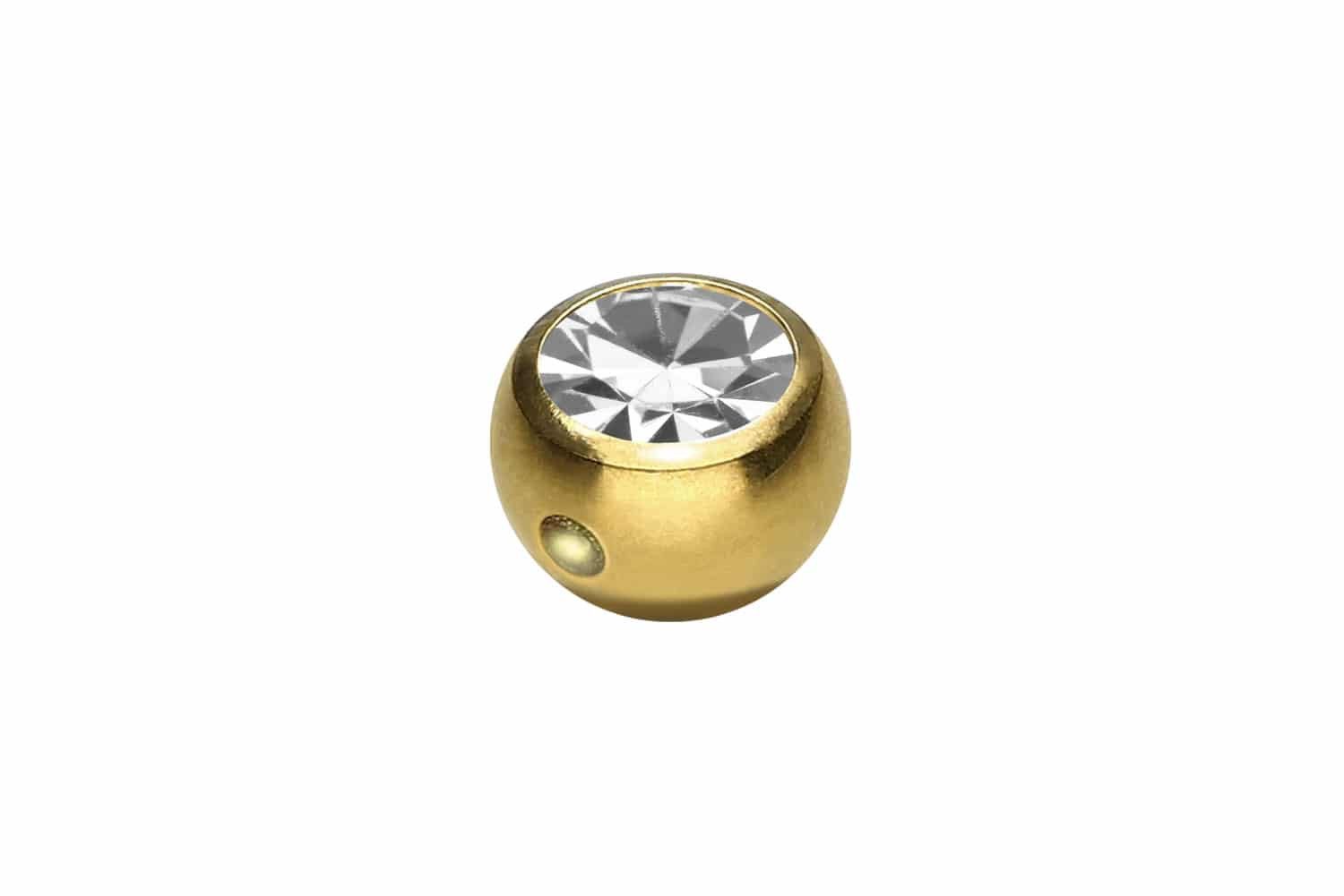 PIERCINGLINE Piercing-Set Chirurgenstahl Klemmkugel KRISTALL (Klemm-Aufsätze, 1-tlg)