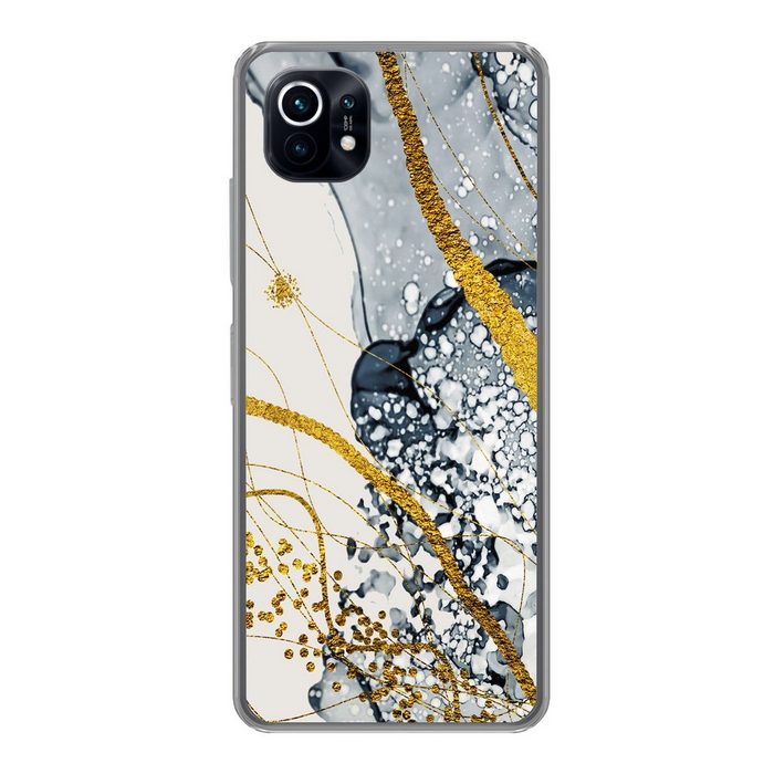 MuchoWow Handyhülle Abstrakt - Gold - Natur - Kunst Phone Case Handyhülle Xiaomi Mi 11 Silikon Schutzhülle
