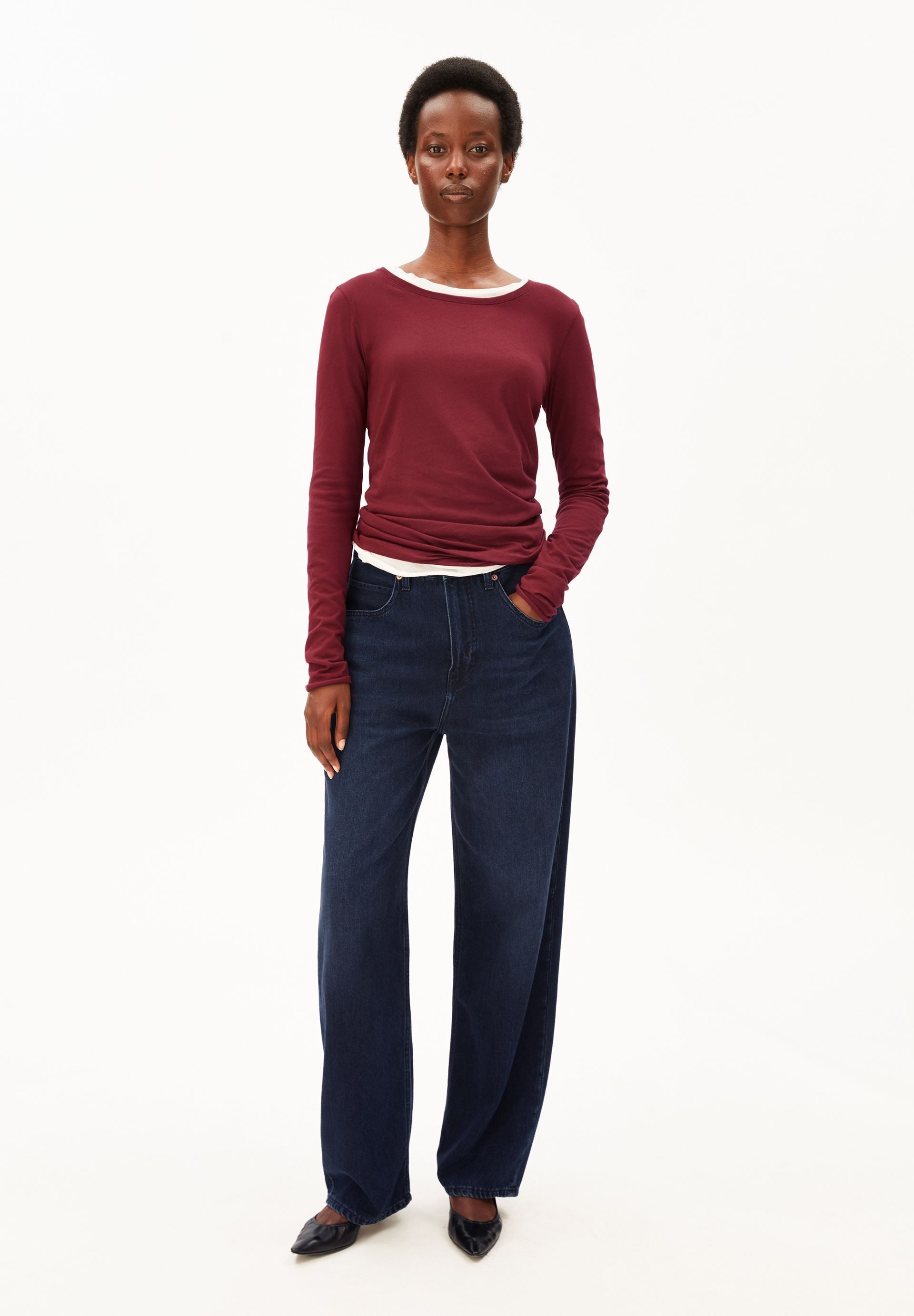 Armedangels Longsleeve EINIAARA SOFT Longsleeve aus Bio-Baumwolle Slim Fit
