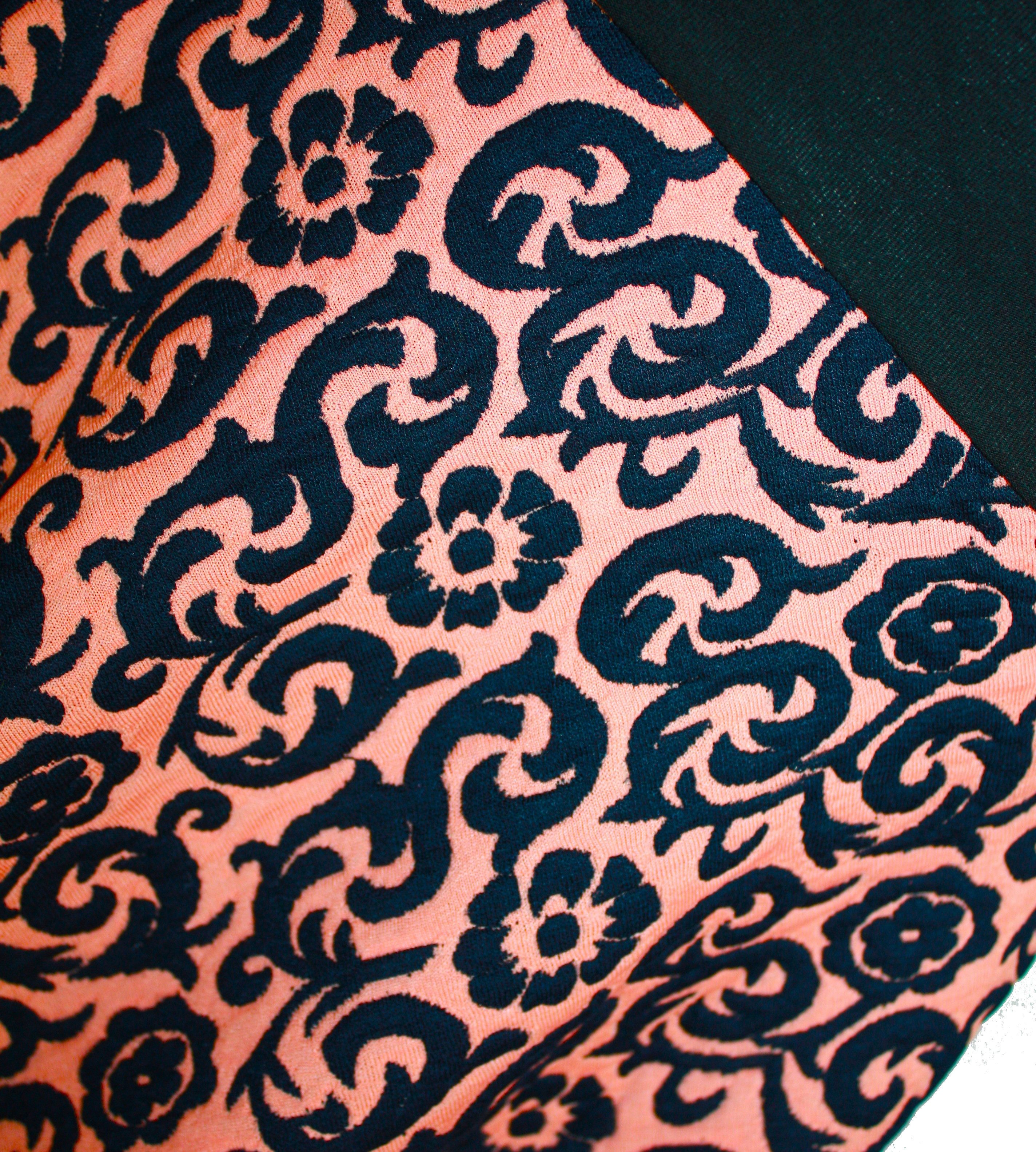 dunkle design Strickrock 68cm Schwarz Blau Lachs Wade elastischer Bund