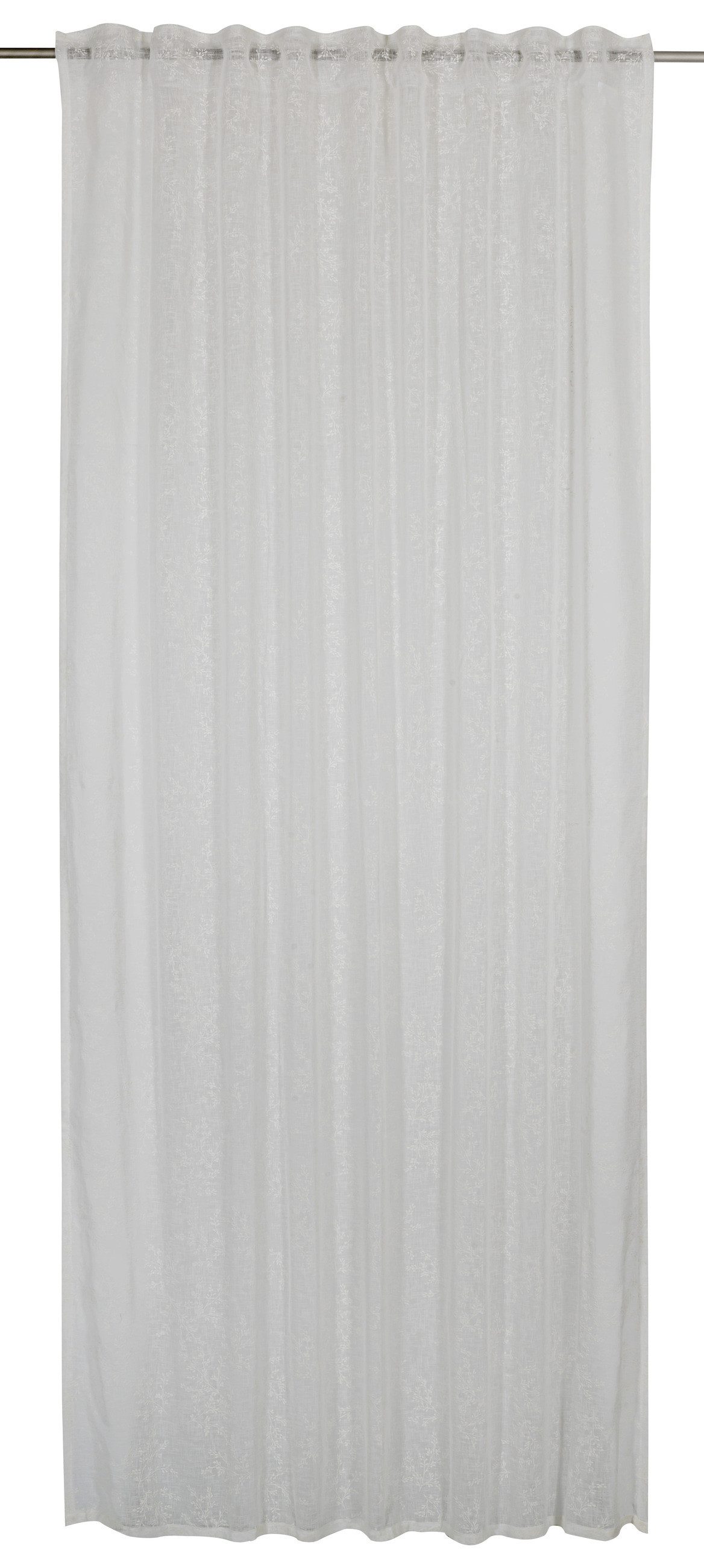 ELBERSDRUCKE Vorhang Vorhang mit verdeckten Schlaufen Juli weiß 255x140 cm (1 St), Multifunktionsband, halbtransparent, Polyester, LxB: 255x140 cm, floral, modern