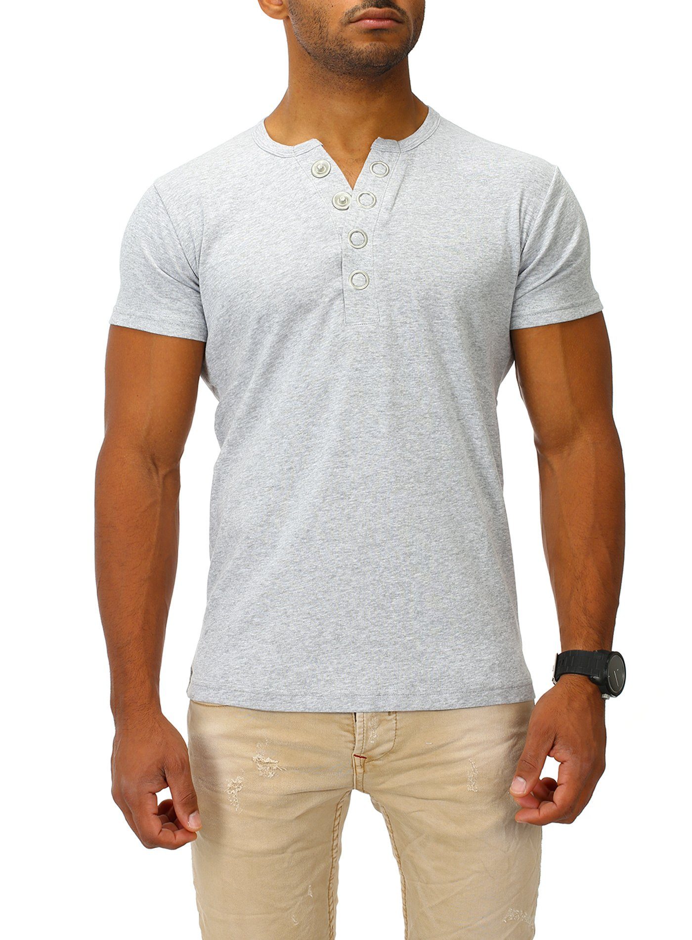 Joe Franks T-Shirt Big Button in stylischem Slim Fit