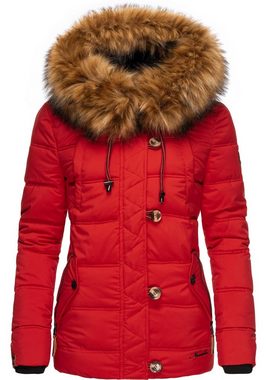 Navahoo Winterjacke Zoja stylische Steppjacke mit Kunstpelz Kapuze