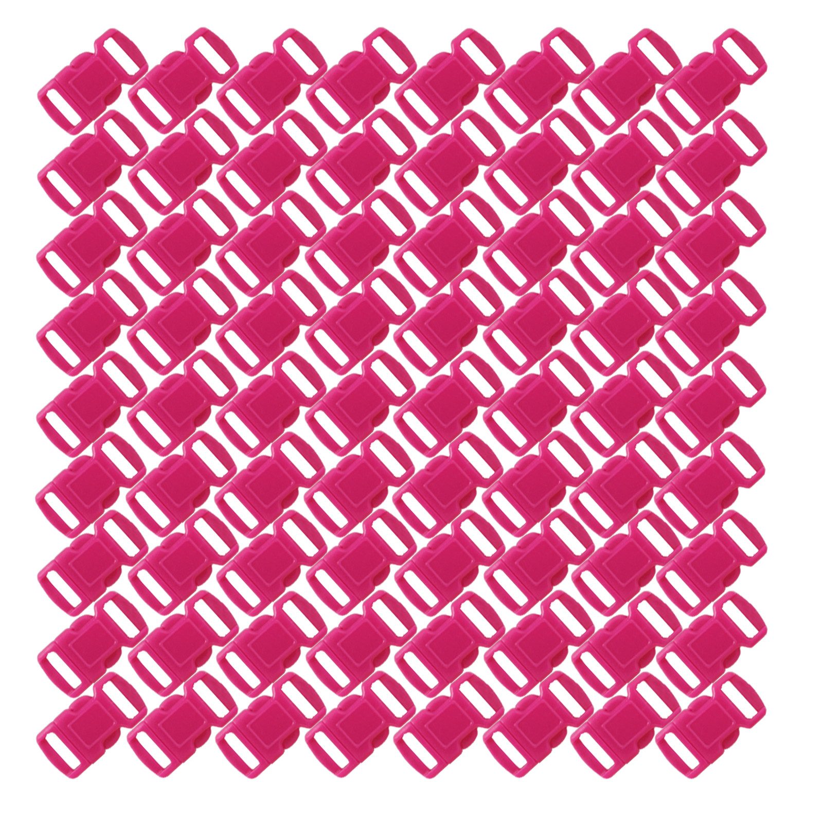 TE-Trend Bastel-Armband 75 Stück Paracord Klickverschluss Steckverschluss pink, Robust und Zuverlässig