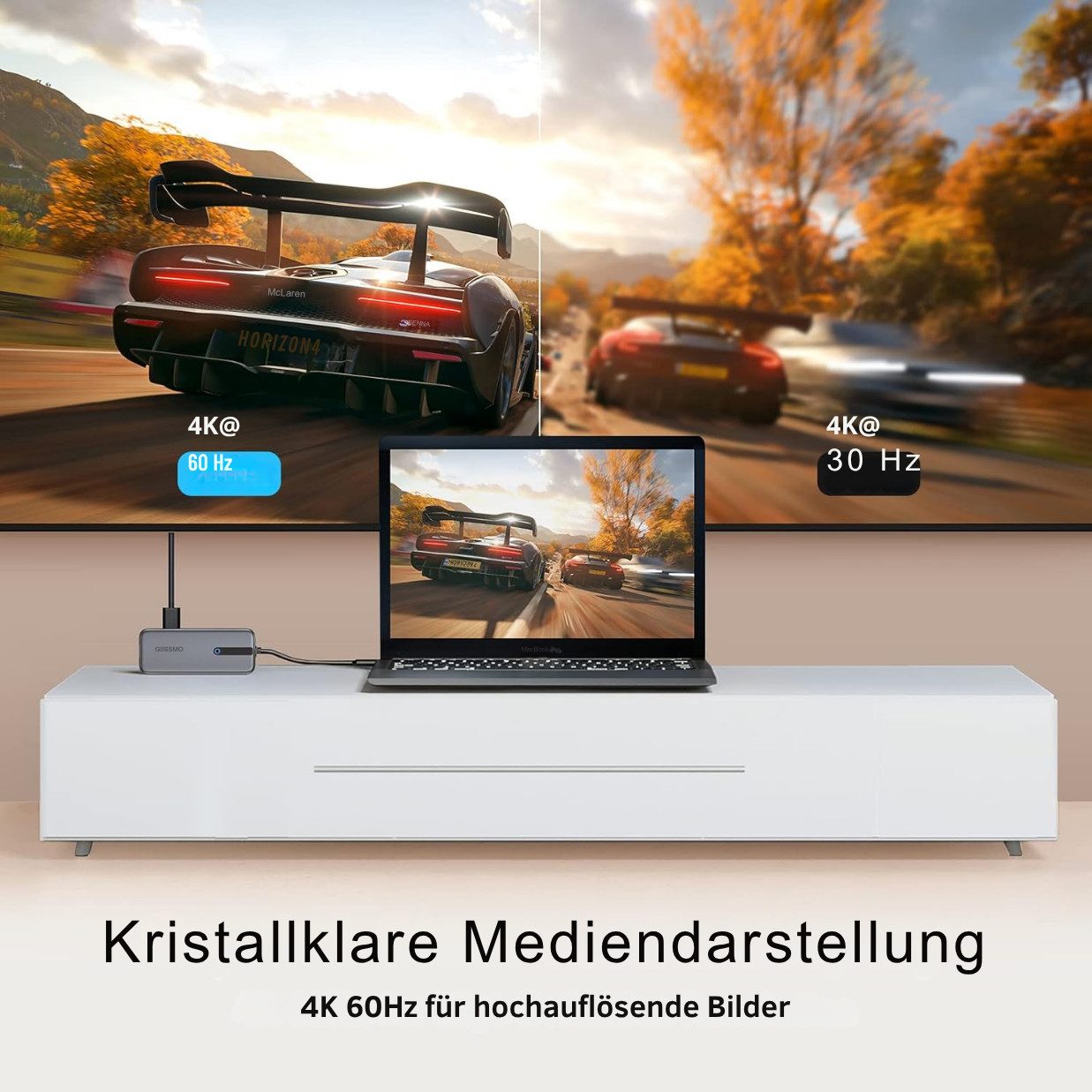 Vivitar 9-in-1-USB-C-Hub-Dockingstation mit 4K@60Hz-HDMI, 100W Power Delivery, USB-Adapter Hochgeschwindigkeits-Datenübertragung, Schnellladen, stabile Netzwerkverbindung zu Multiport-Adapter für MacBook Pro, Air, M1, M2, Dell, HP, Lenovo, Windows-Laptops und USB-C-Geräte, RJ45-Gigabit-Ethernet (1000 Mbit/s), USB-C 3.2 Gen 2 (10 Gbit/s)