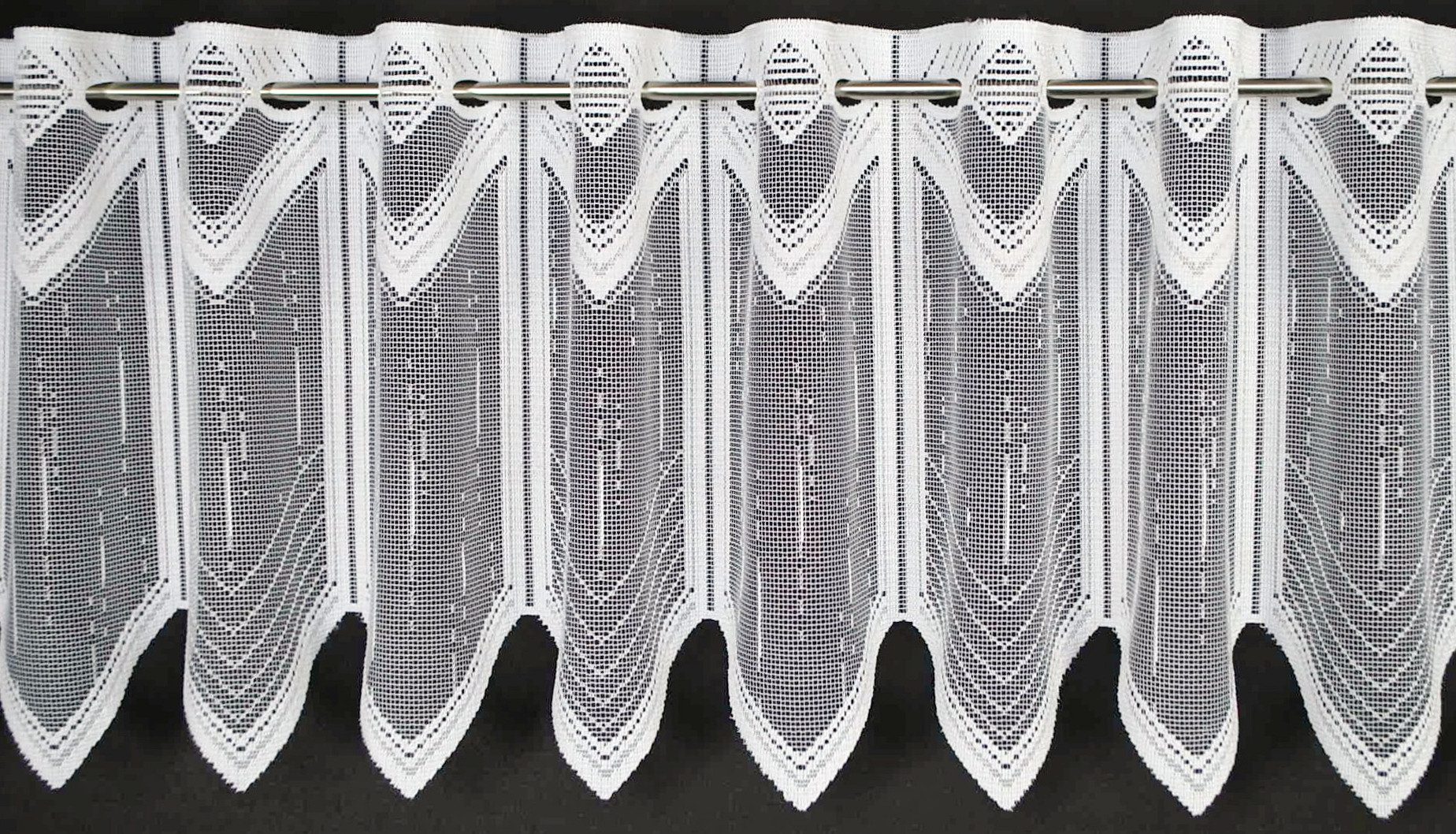 Gardinen Kranzusch Scheibengardine längs gestrichelt (1 St), Stangendurchzu günstig online kaufen