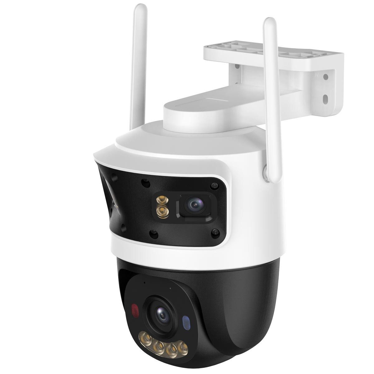 Imou Überwachungskamera Cruiser Triple - PTZ WLAN Überwachungskamera (mit drei Objektiven, Personen- und Fahrzeugerkennung, Nachverfolgung, Rot-Blau Warnungslicht, 2-Wege-Audio, Wi-Fi 6)