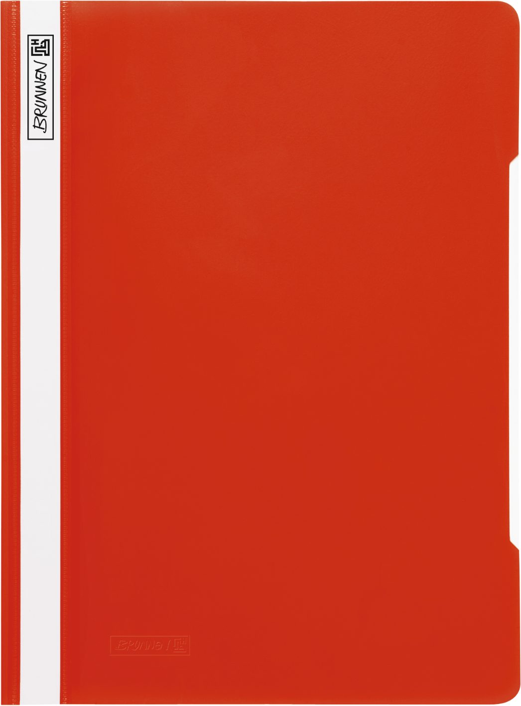 BRUNNEN Hefter BRUNNEN Schnellhefter rot A4 Kunststoff PP 10-2010920, glasklares Deckblatt