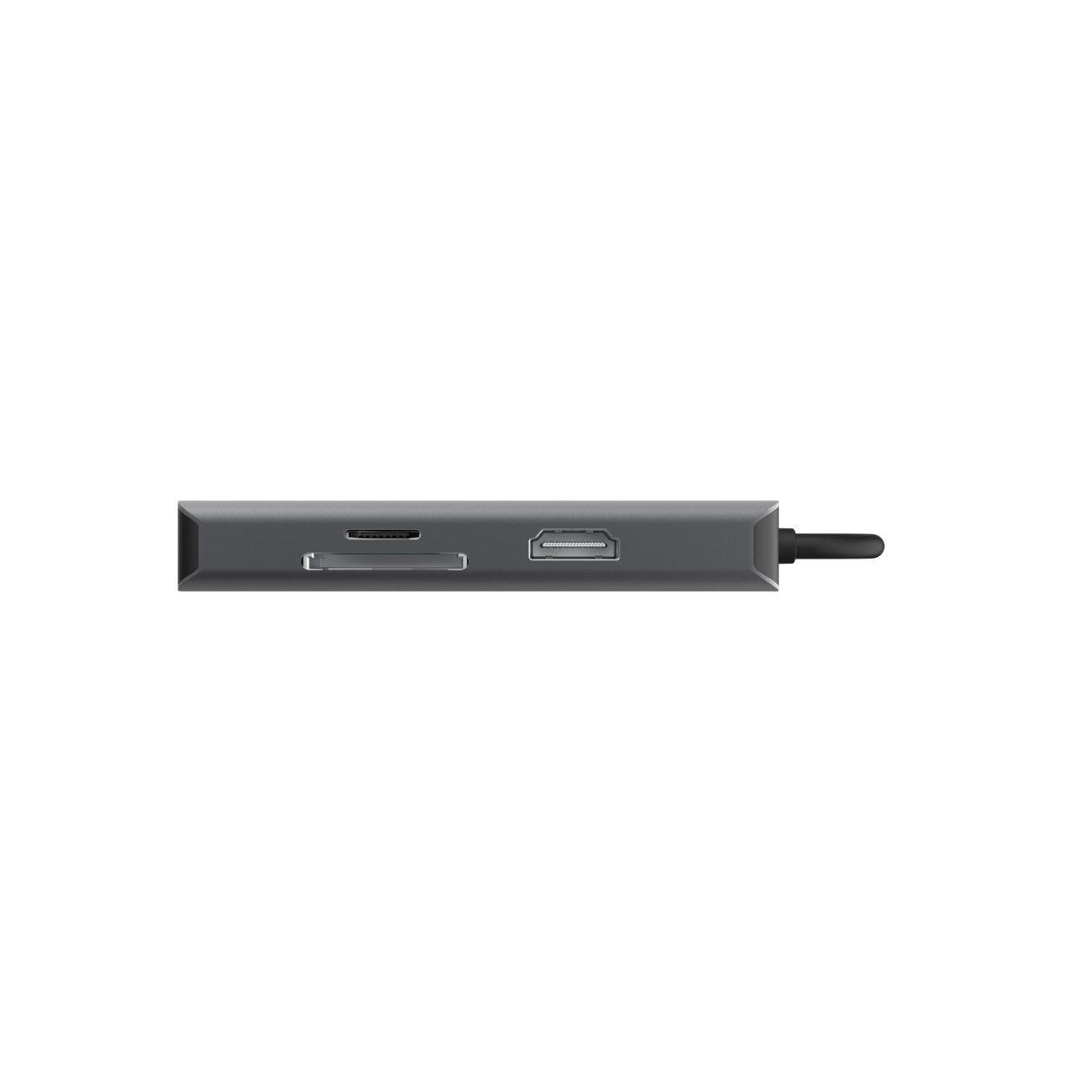 Sitecom CN-5503 USB-Adapter USB-C zu HDMI, Ethernet (RJ45), USB-A, SD, MicroSD, 15 cm, 6-in-1 Multiport-Adapter mit HDMI, LAN, 2x USB-A, SD, MicroSD