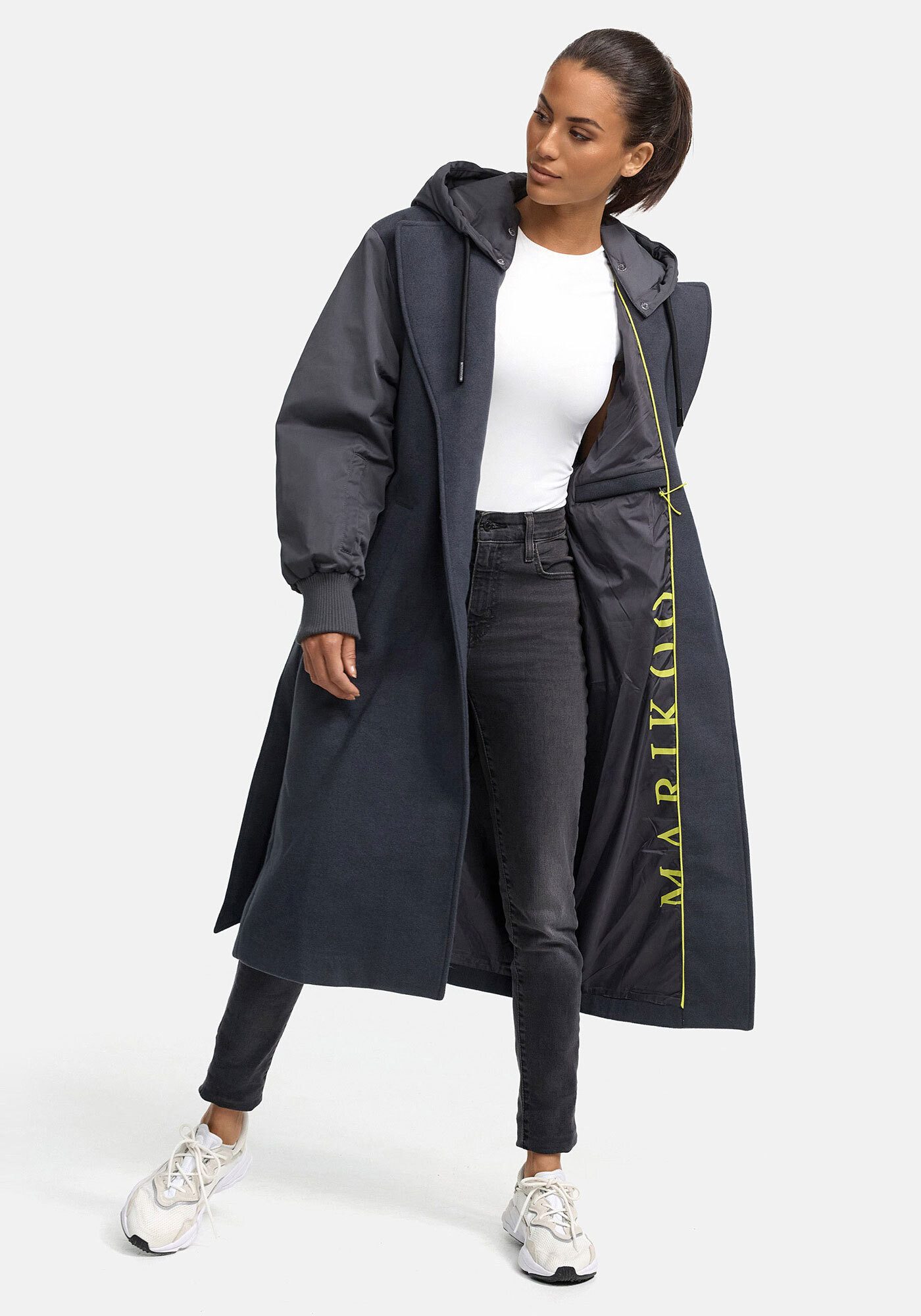 Marikoo Winterjacke Tjadee Langer Wickelmantel