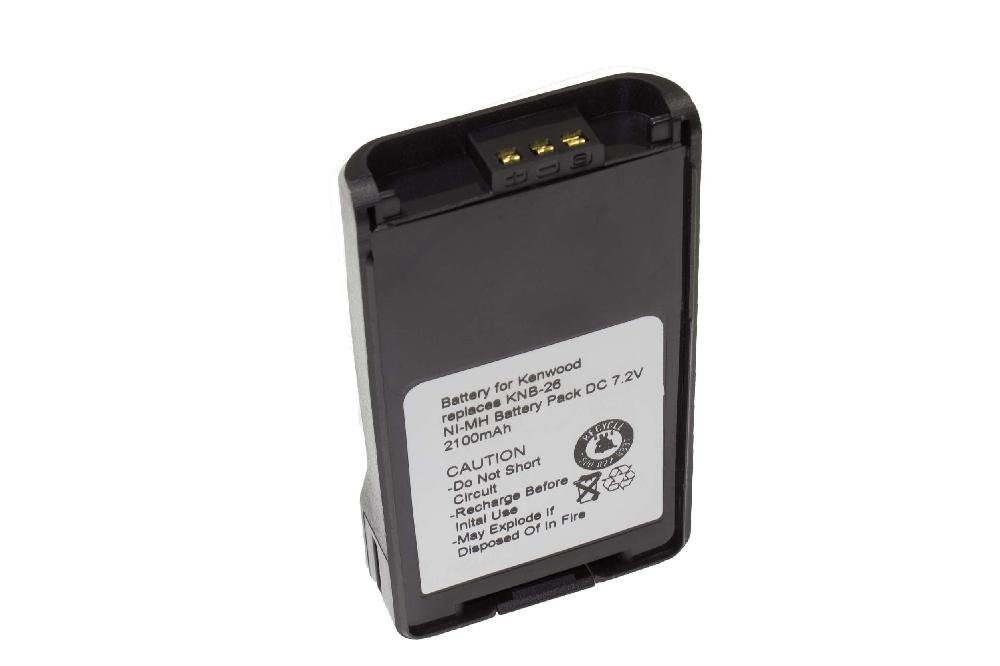 vhbw kompatibel mit Kenwood TK-3173K, TK-3360M, TK-3360E, TK-3360, TK-3178 Akku NiMH 2100 mAh (7,2 V)