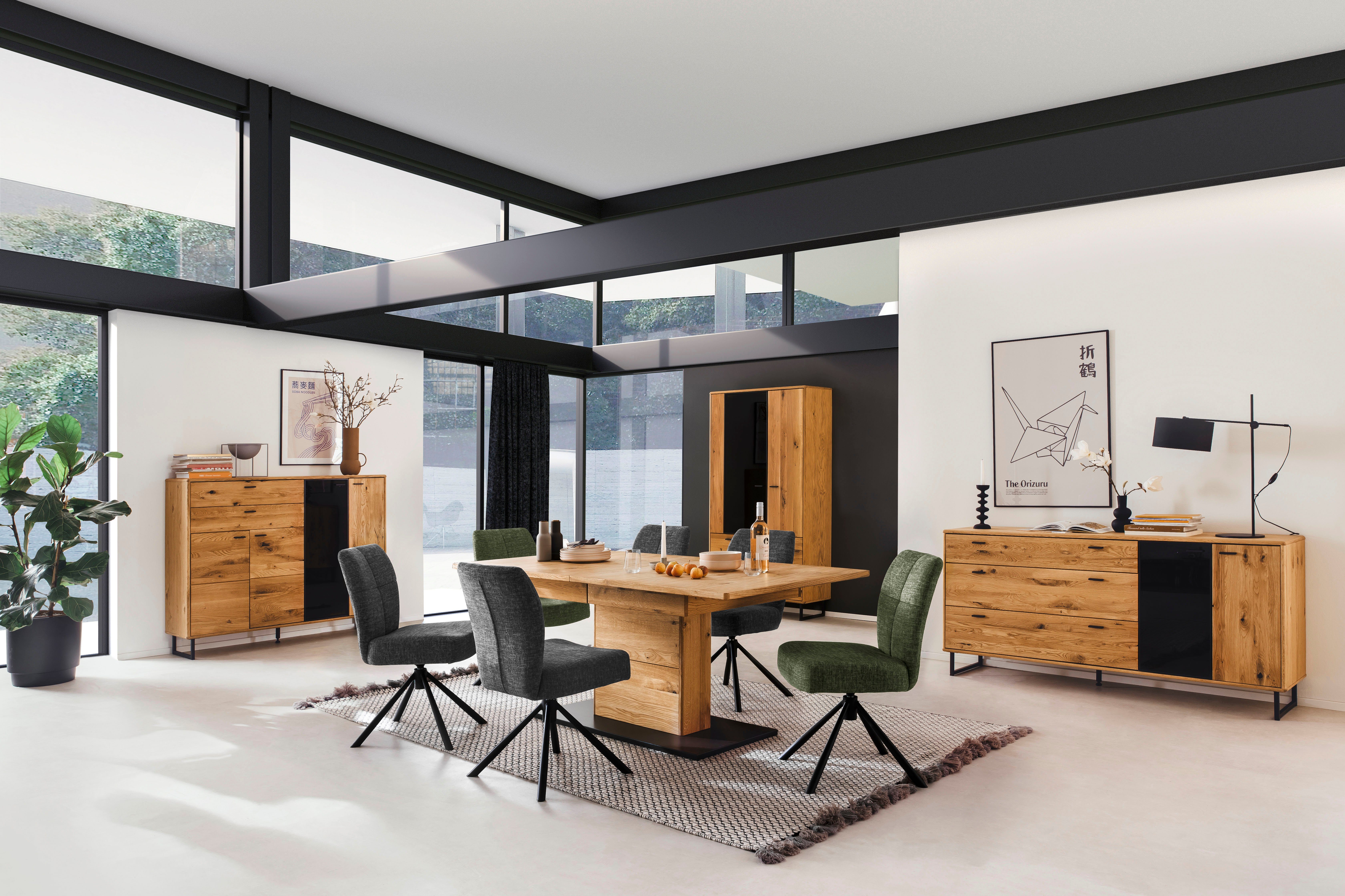Esszimmerstuhl olive schwarz | olive matt | MCA KEA lackiert furniture