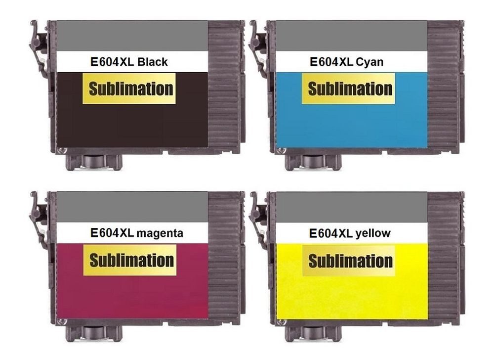 inkpro 4er Set Sublimationstintenpatronen kompatibel mit Epson 604XL Tintenpatrone (mit Sublimationstinte für Epson Expression Home XP-2200, XP-2205, XP-3200, XP-3205, XP-4200, XP-4205 und WorkForce WF-2910 DWF, WF-2930 DWF, WF-2935 DWF, WF-2950 DWF, 4-tlg., XL Füllmengen: Black 16 ml, Cyan, Magenta, Yellow jeweils 14 ml)