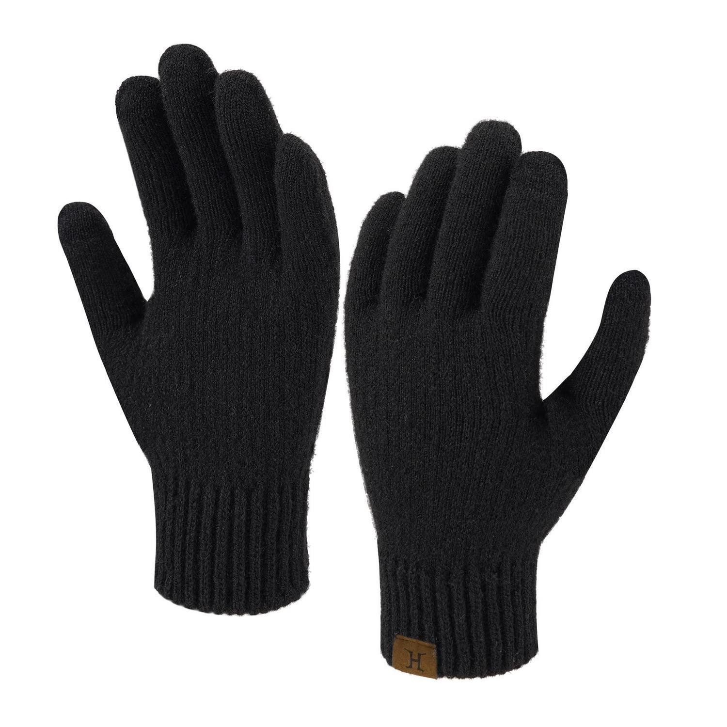 LuxusKollektion Thermohandschuhe Handschuhe Damen Touchscreen Warm Schwarz (1-St)