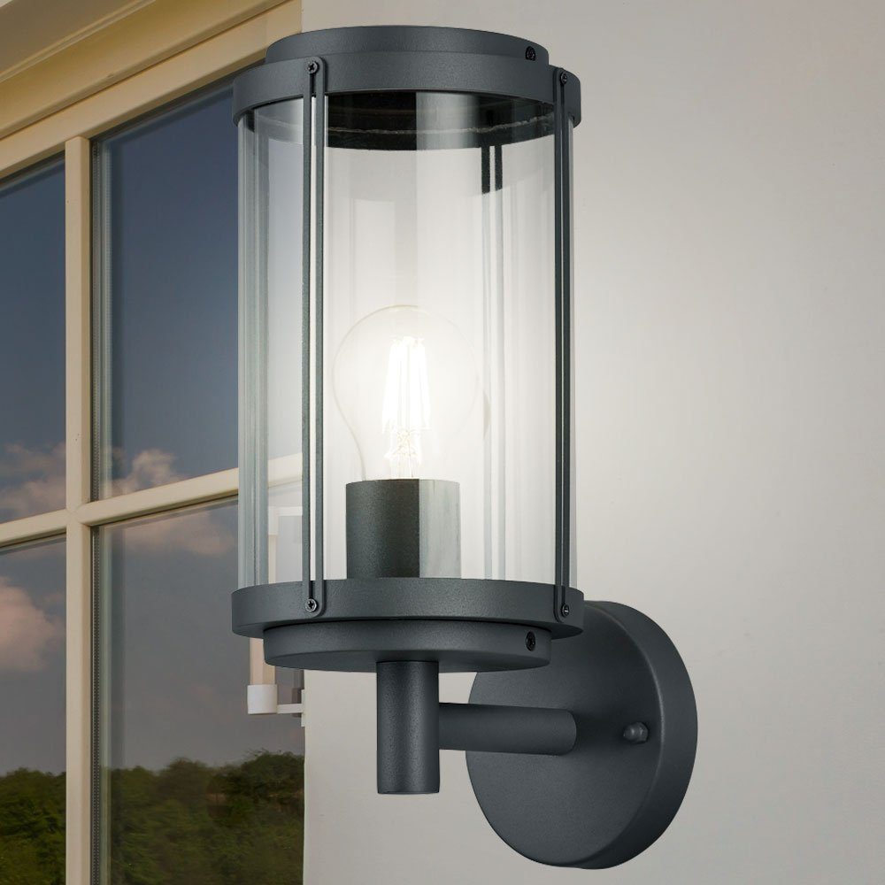 Strahler Außen-Wandleuchte, Wand ALU Grundstück Leuchtmittel nicht inklusive, Design Leuchten TRIO Terrassen Lampe Außen