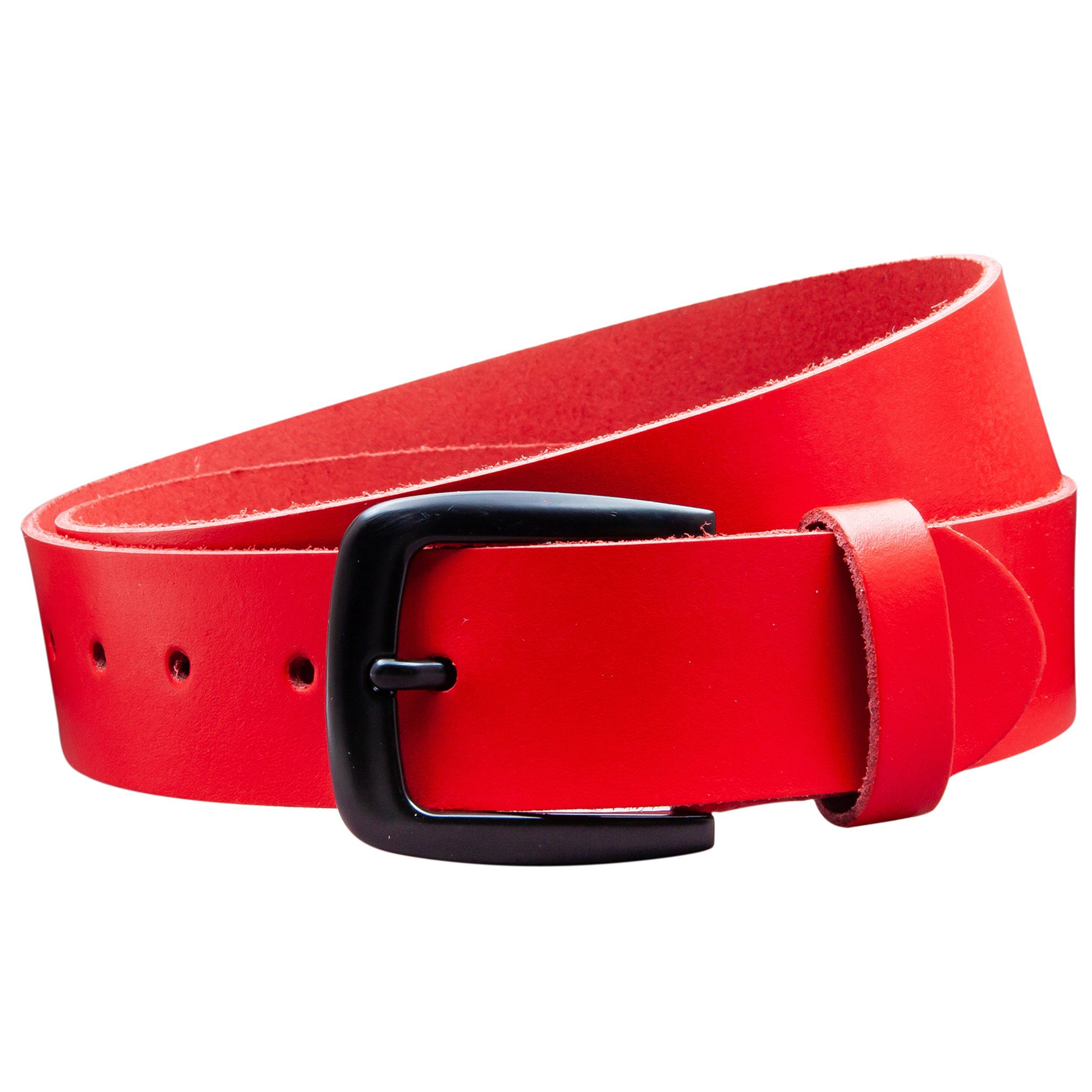 COLOGNEBELT Ledergürtel OM523-SL-Rot MADE IN GERMANY, günstig online kaufen