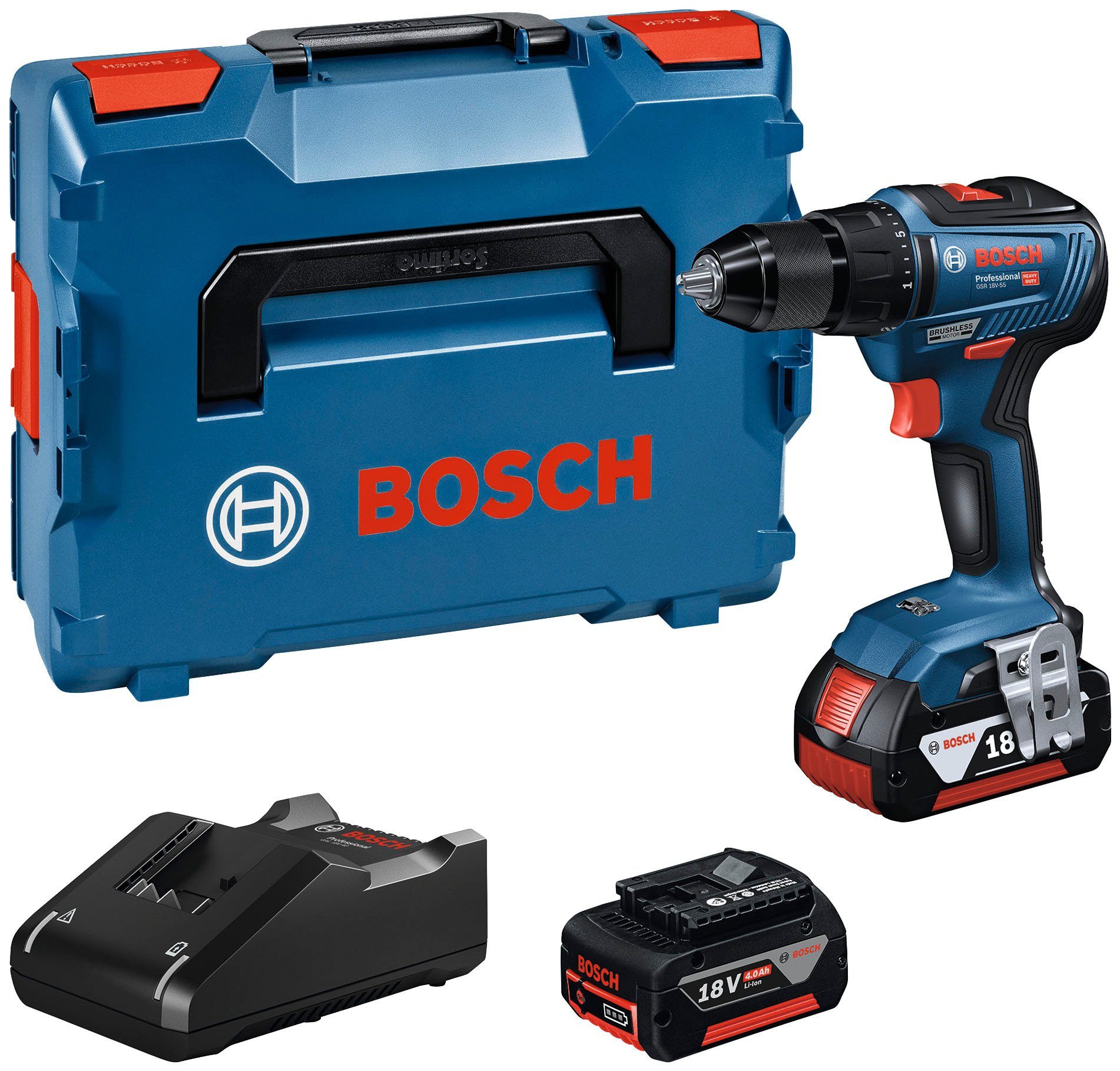 Bosch Professional Akku-Bohrschrauber GSR 18V-55, max. günstig online kaufen