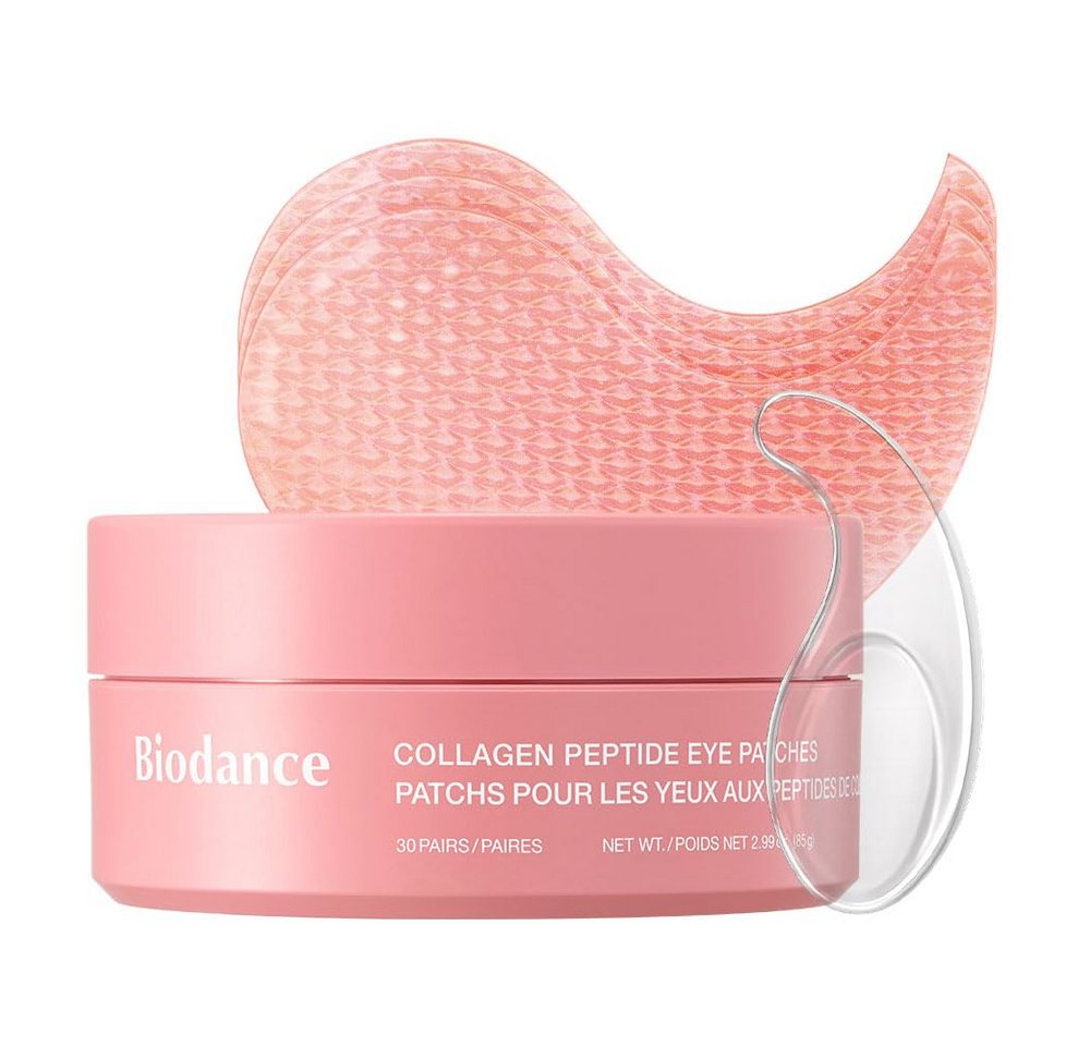 Biodance Augenpads Collagen Peptide Eye Patches 85 g – Hydrogel Augenpatches mit Kollagen, inkl. Applikator-Spatel, für alle Hauttypen