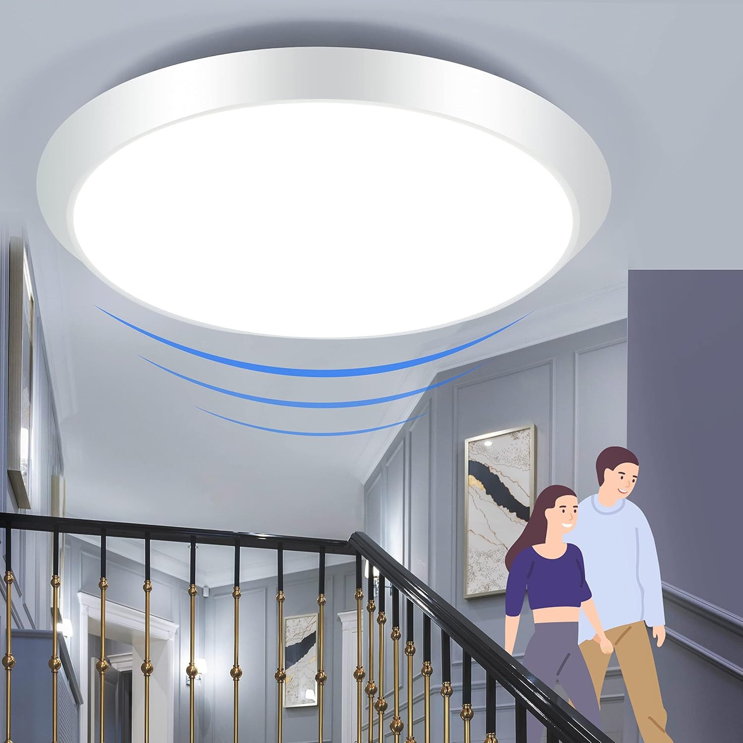 ZMH LED Deckenleuchte mit Bewegungsmelder Deckenlampe günstig online kaufen
