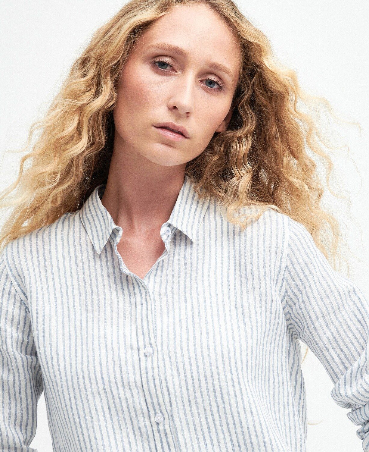 Barbour Hemdbluse Streifenbluse Marine