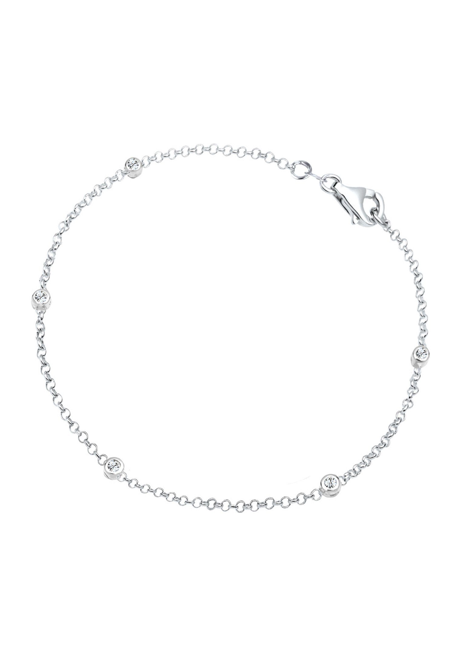 Eleganz Armband Kristalle Basic 925 Elli Silber Weiß