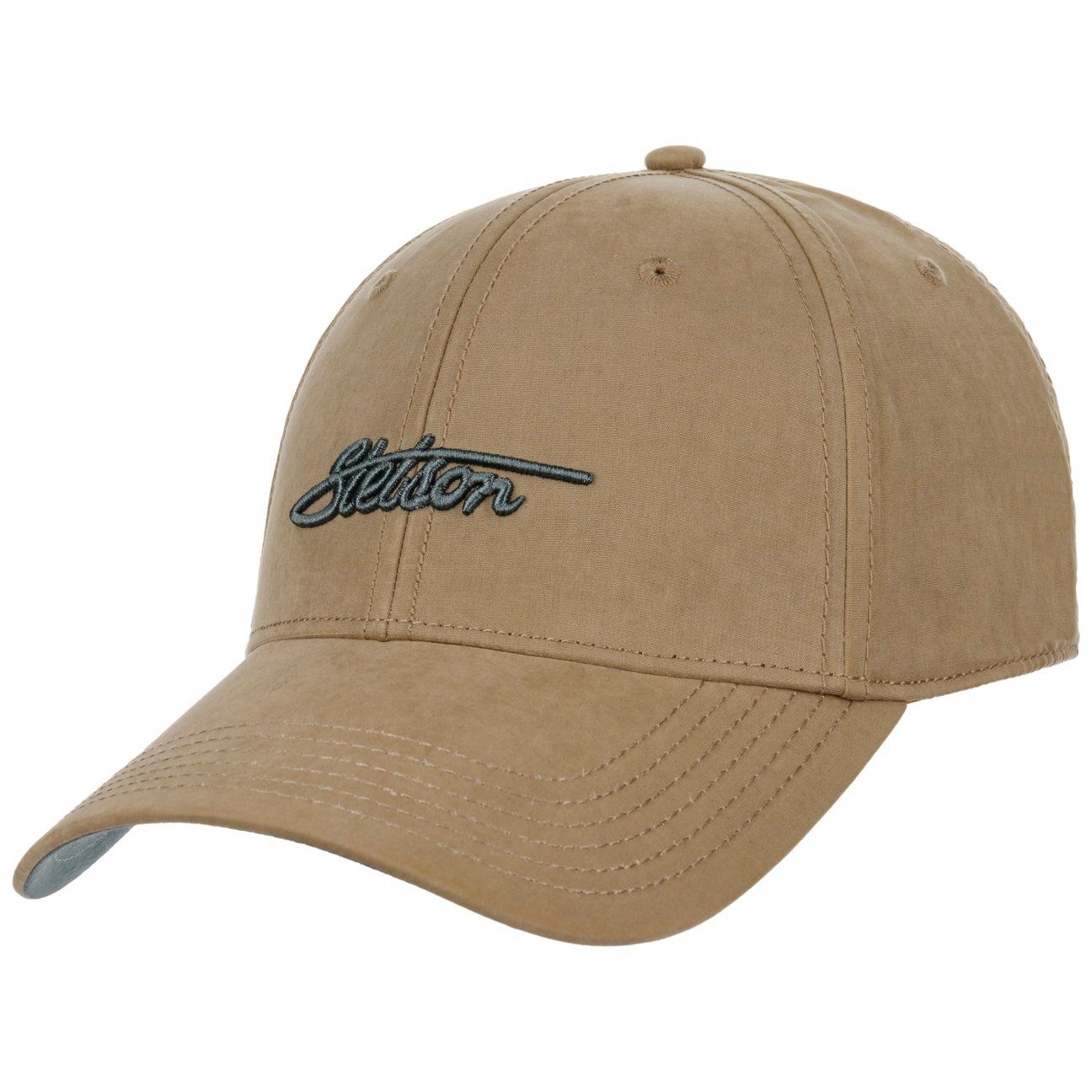 Stetson Baseball Cap (1-St) Basecap Metallschnalle dunkelbeige