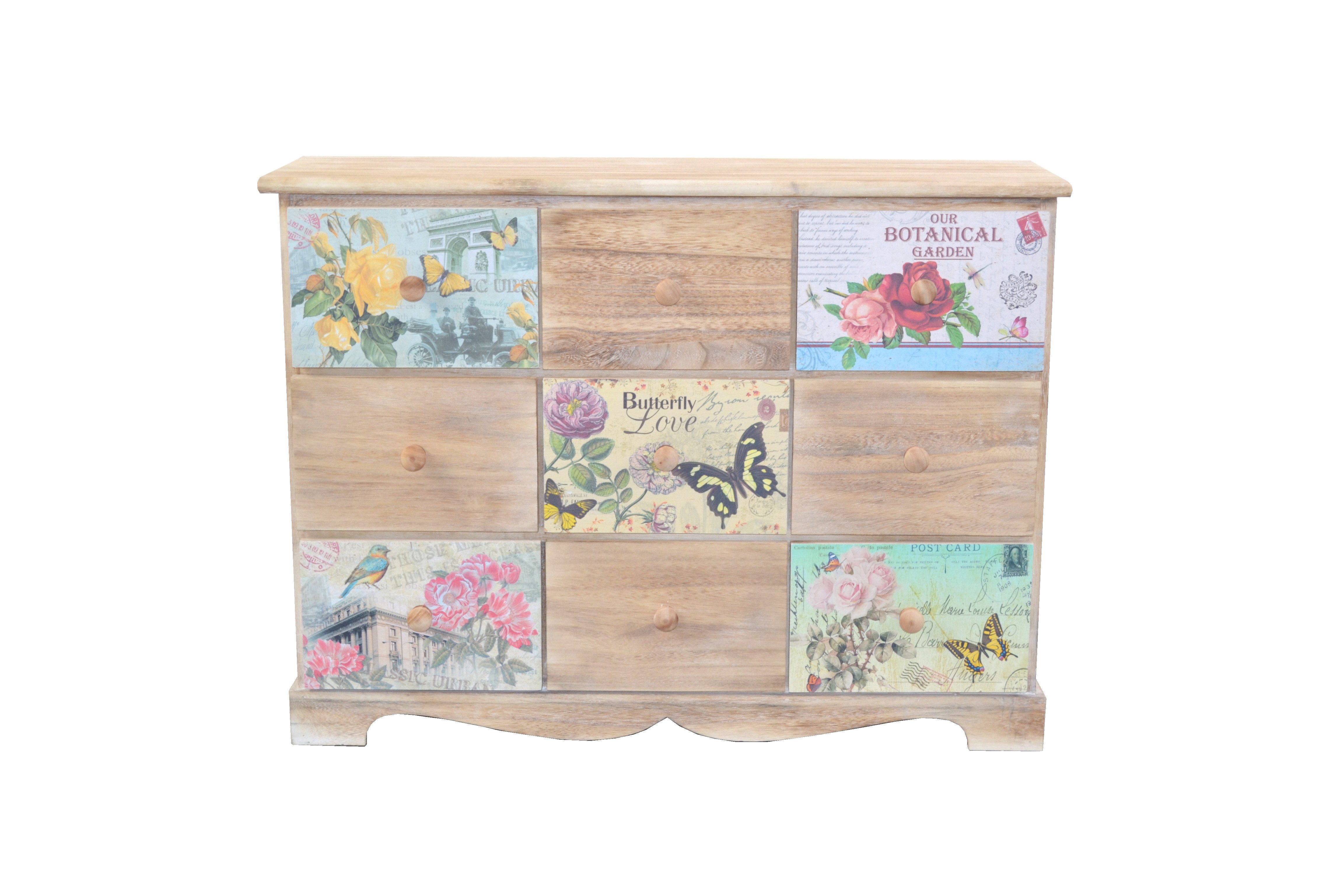 moebel-direkt-online Kommode Romantische Kommode mit neun Schubkästen