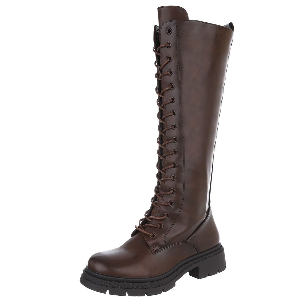 Ital-Design Langer Schnürstiefel für Damen – günstig online kaufen