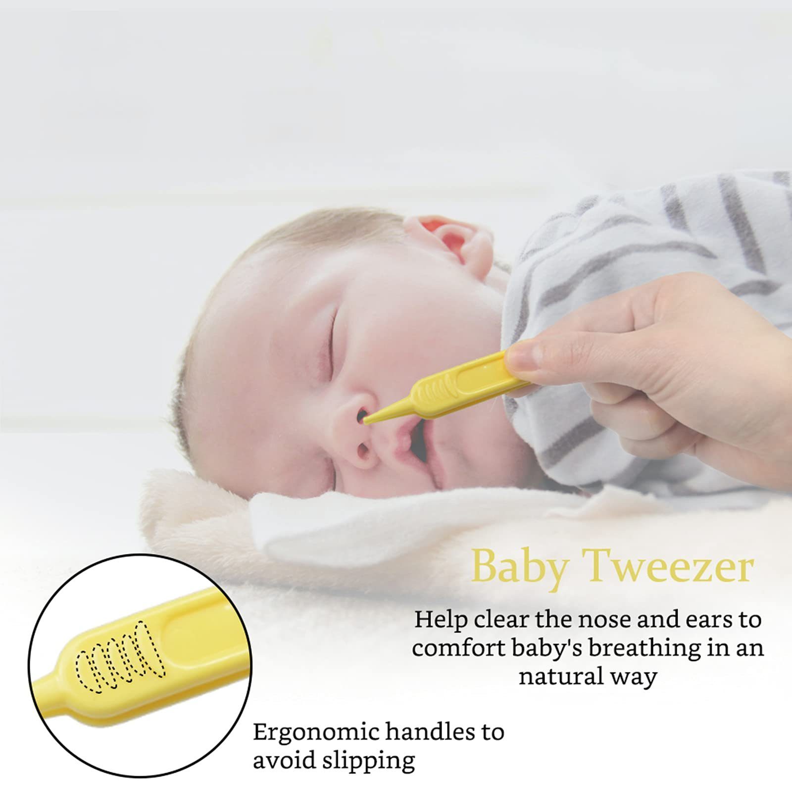 DOPWii Babypflege-Set 8-teilige Babypflegen für Baby,Baby-Maniküre-Set Gelb