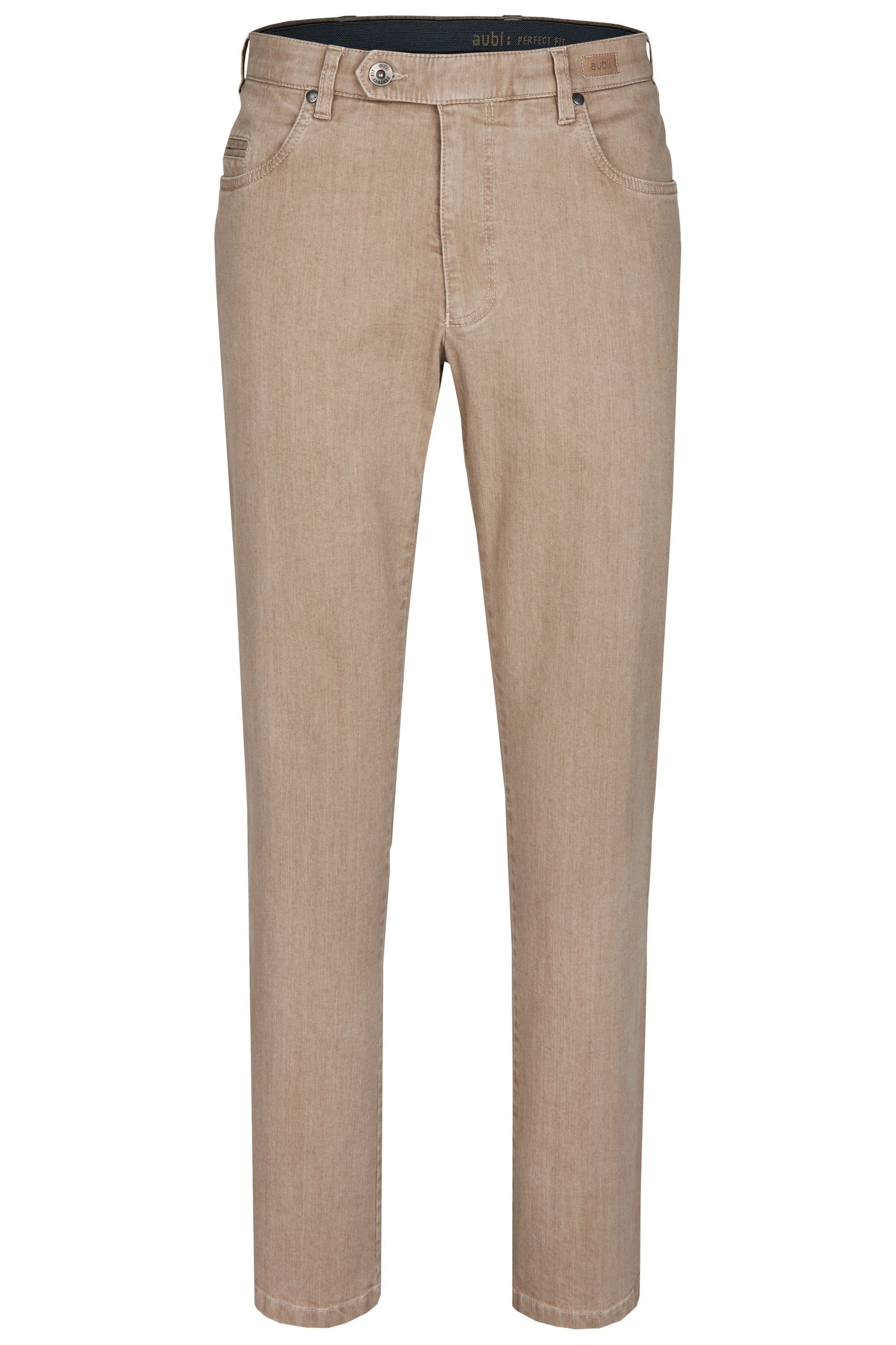 Jeans Herren Stretch Fit High (22) Hose Ganzjahres Perfect beige Bequeme aus Modell Jeans aubi 577 aubi: Flex Baumwolle