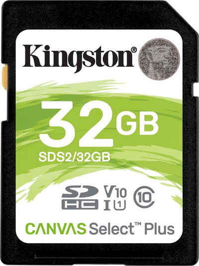 Kingston Canvas Select Plus SD 32GB Speicherkarte (32 GB, UHS-I Class 10, 100 MB/s Lesegeschwindigkeit)