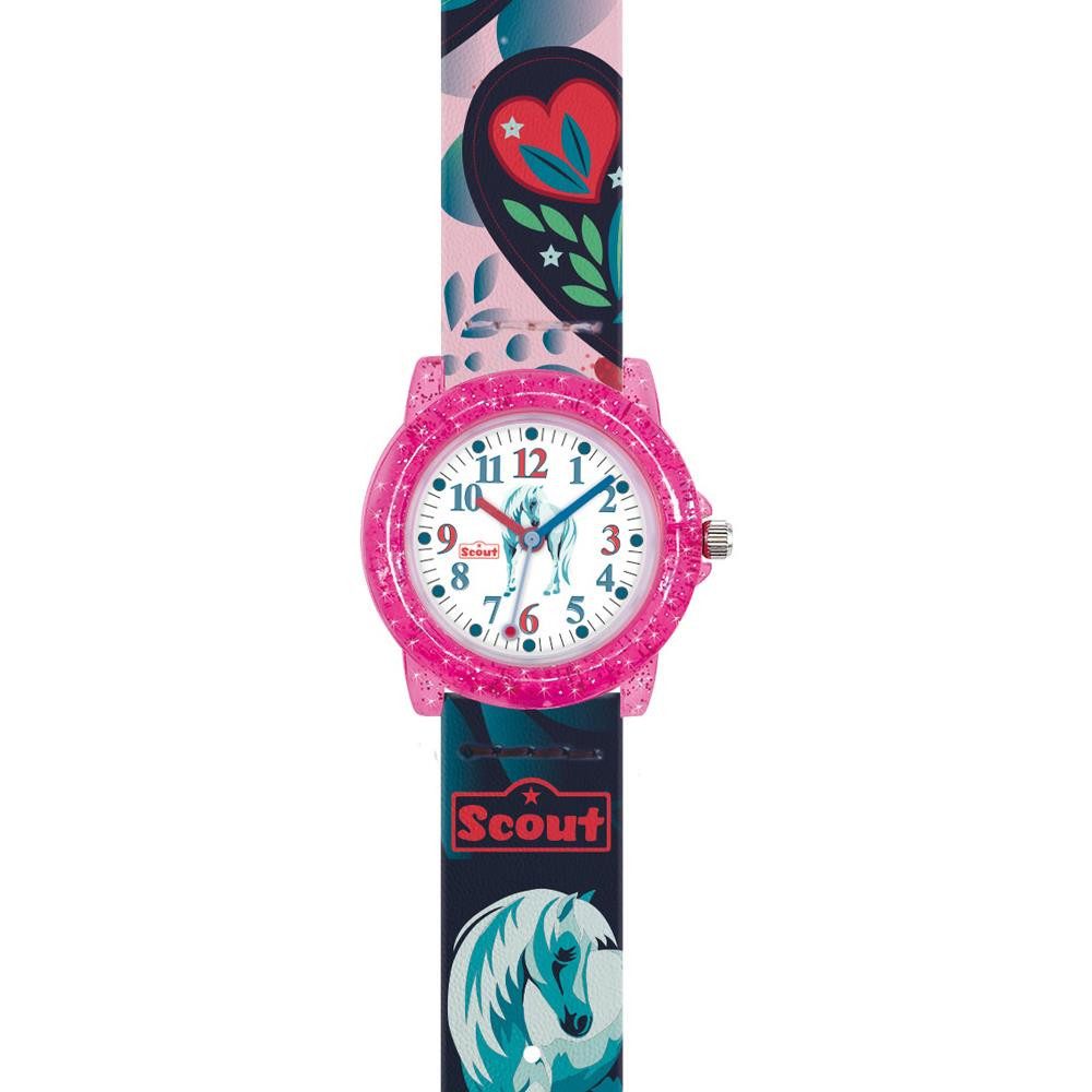 Scout Quarzuhr Mädchenuhr White Unicorn von Scout aus Kunststoff, pink