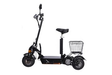 TPFLiving E-Scooter »Storm - Elektroroller -Akku: 1 x 36 Volt/12Ah«, 35 km/h, E-Scooter ab 14 Jahren mit Scheibenbremsen - Farbe: schwarz