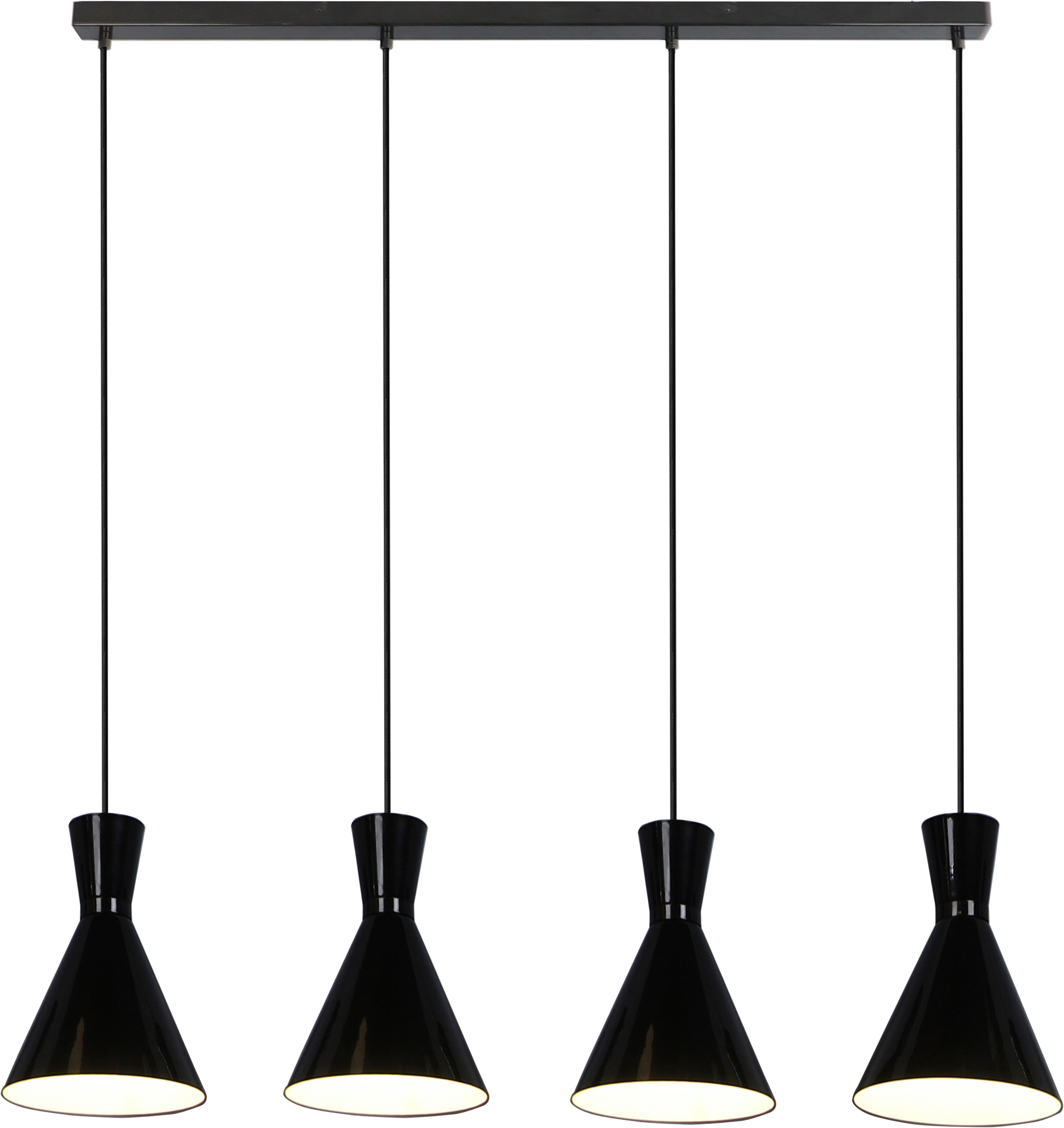 OTTO home Pendelleuchte Renell, ohne Leuchtmittel, glänzend, höhenverstellbar, industrieller Stil, Rondell, Hängelampe