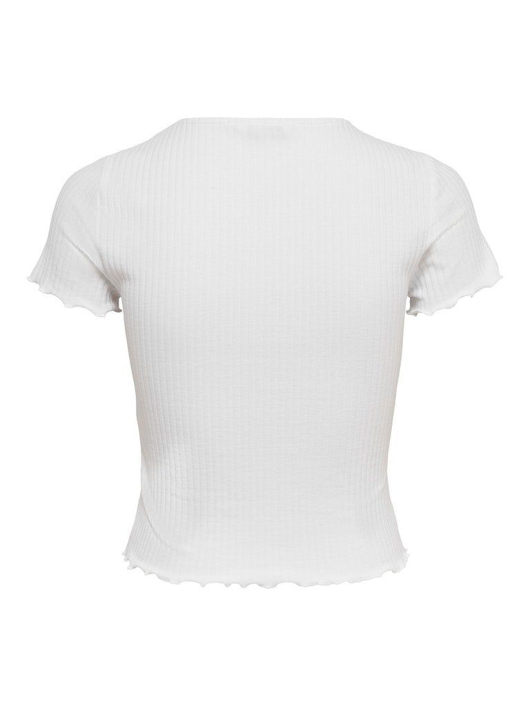 ONLY T-Shirt Gerippt Cropped Kurzes Rundhals günstig online kaufen