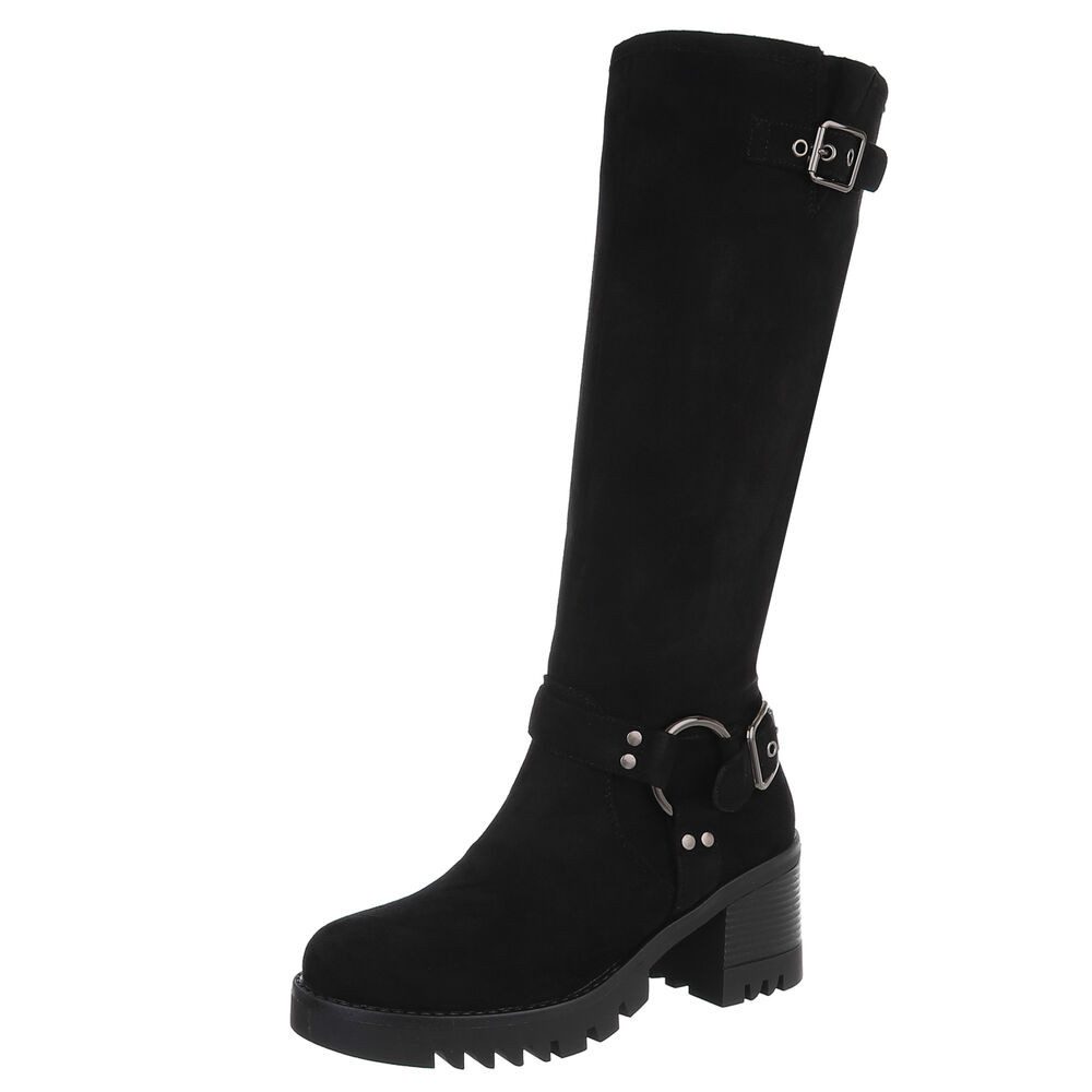 Ital-Design Stylische Damen-Stiefel mit Schnalle und günstig online kaufen