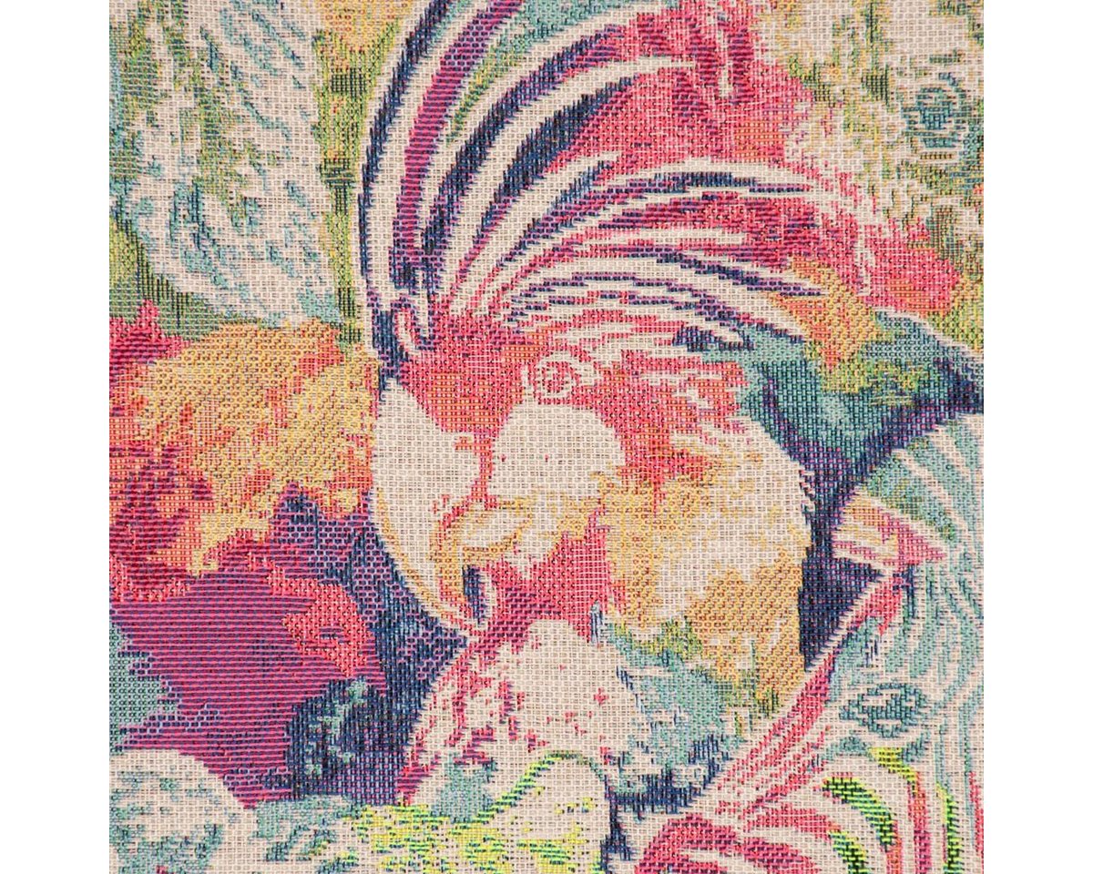 Thumbnail - SCHÖNER LEBEN. Stoff Dekostoff GobelPremium Expressionist Jungle Collage Wildtiere beige bu, allergikergeeignet