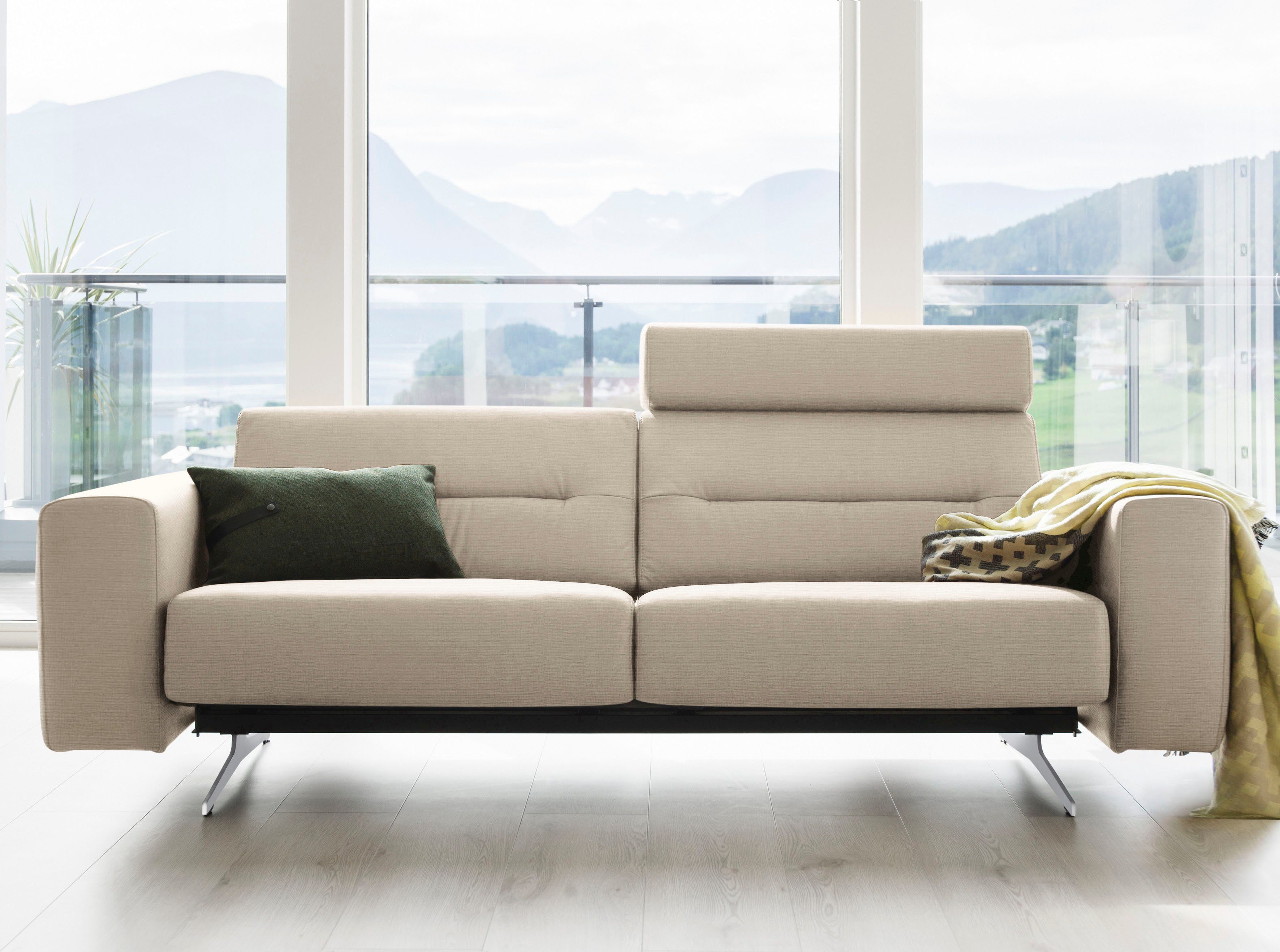 Stressless 2 5 Sitzer Stella Mit Zwischennaht Im Rucken Armlehnen S1 Fuss Chrom Breite 227 Cm Online Kaufen Otto