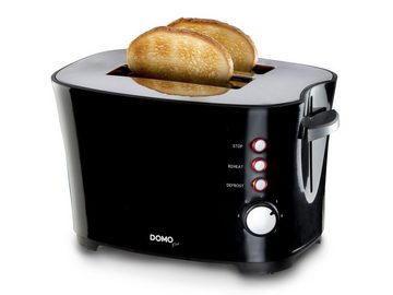 Domo Toaster, 2 kurze Schlitze, für Toastbrot, 850 W, kleine Toastmaschine 2 kurze Schlitze Toster mit Cool Touch Gehäuse