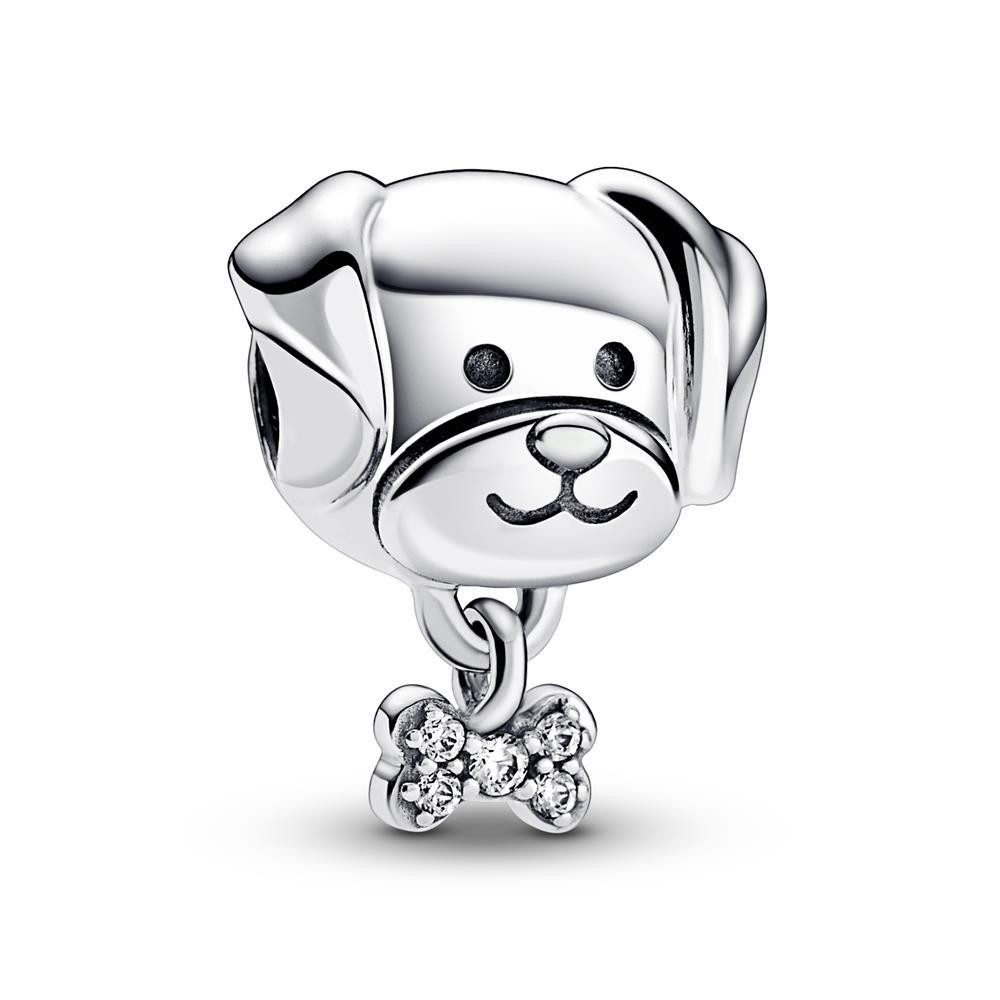 Charm-Einhänger Charm Hund von PANDORA aus Sterlingsilber mit Zirkonia