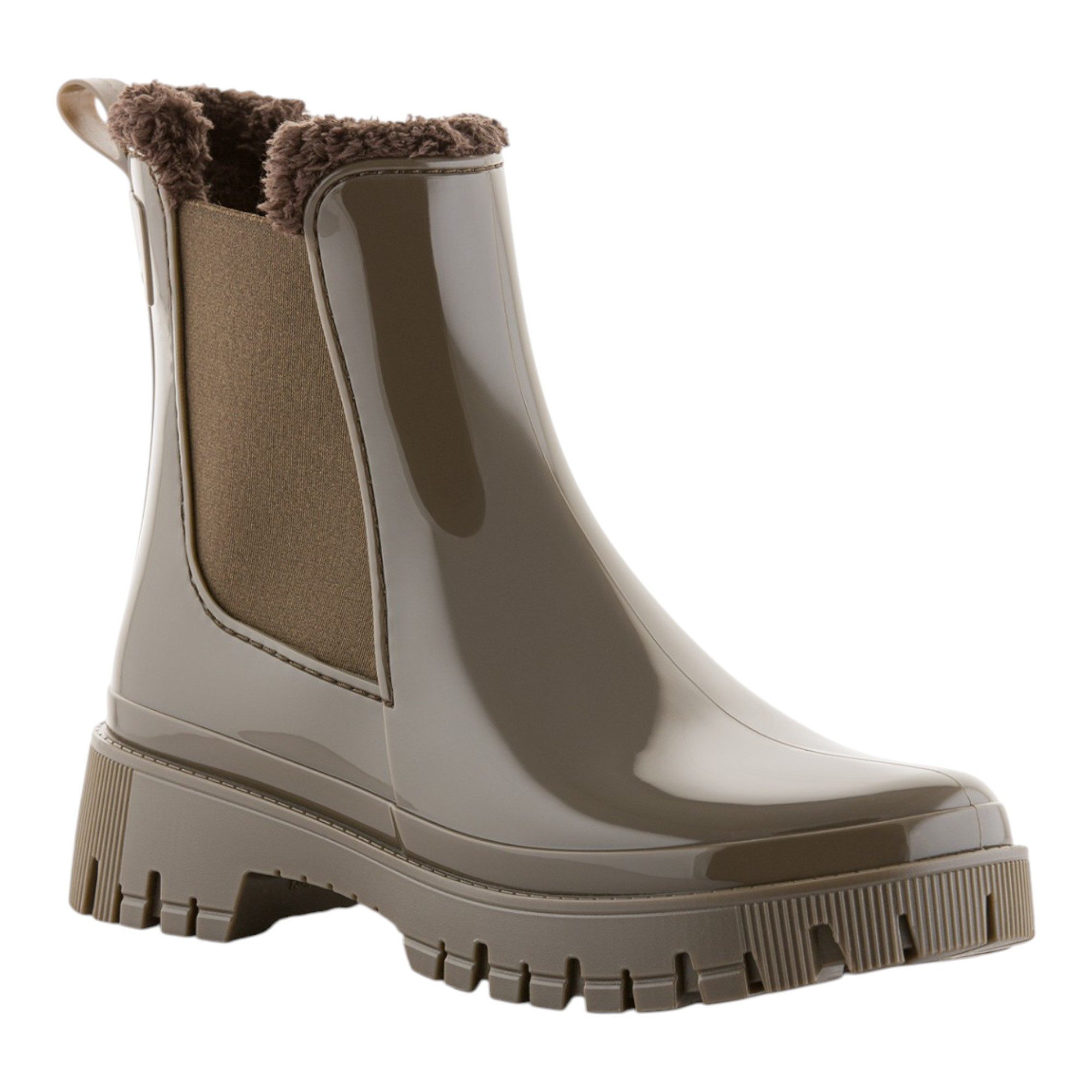 Lemon Jelly Gummistiefel Colden (gefütteter Chelseaboot) glänzend woodland grün Sneaker