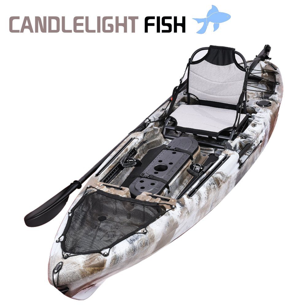 WIN.MAX Sit-on-Top Kajak Candlelight Fish Kayak set mit Kombi-Paddel  Angelkajak 1 person, BxLxH: 82x302x36cm