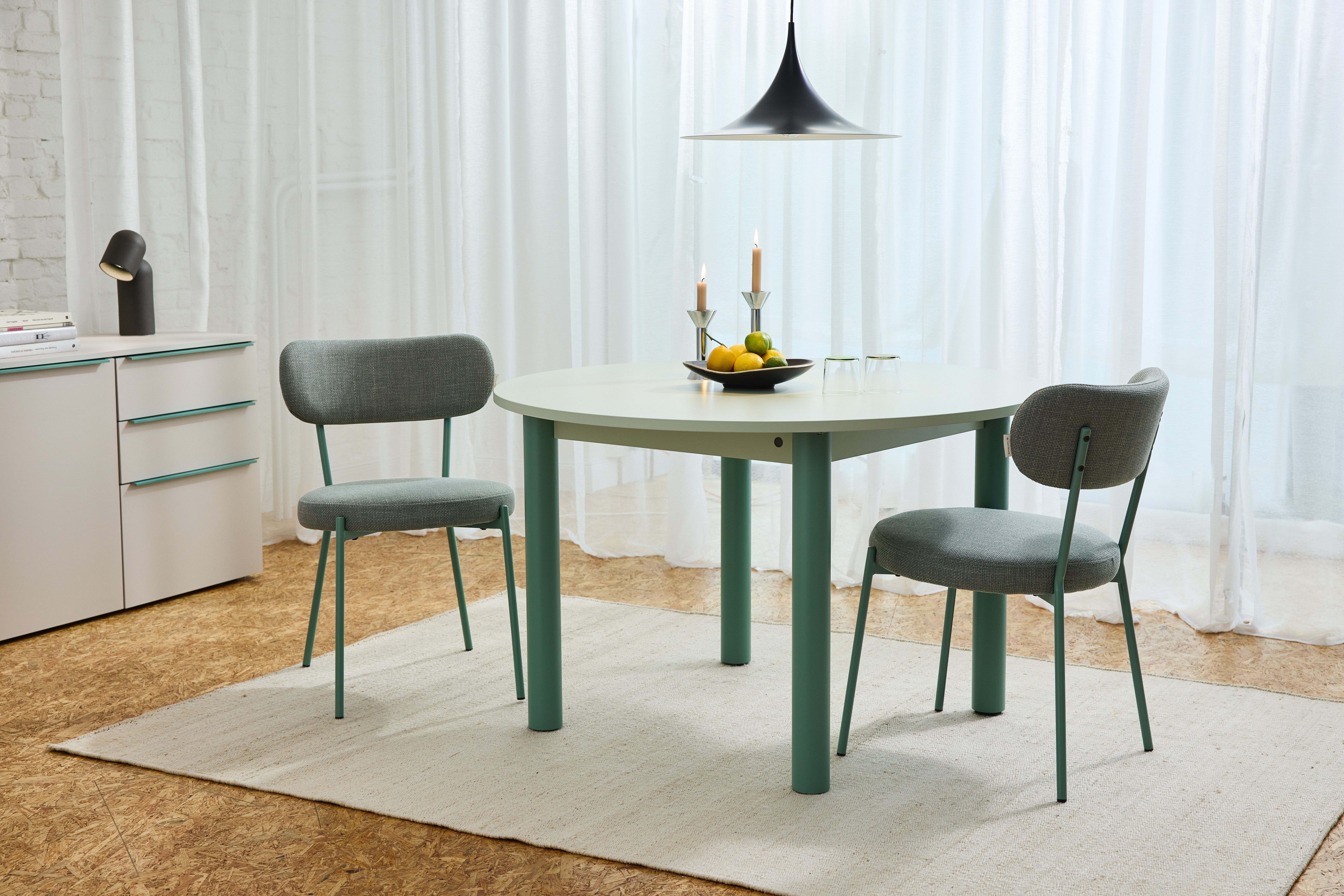 TOM TAILOR HOME Esstisch COLOR TABLE (1-St), Esstisch, 4-Fuß, 3 Größen, 3 Dekorfarben, 4 Fußfarben, ABS-Kante