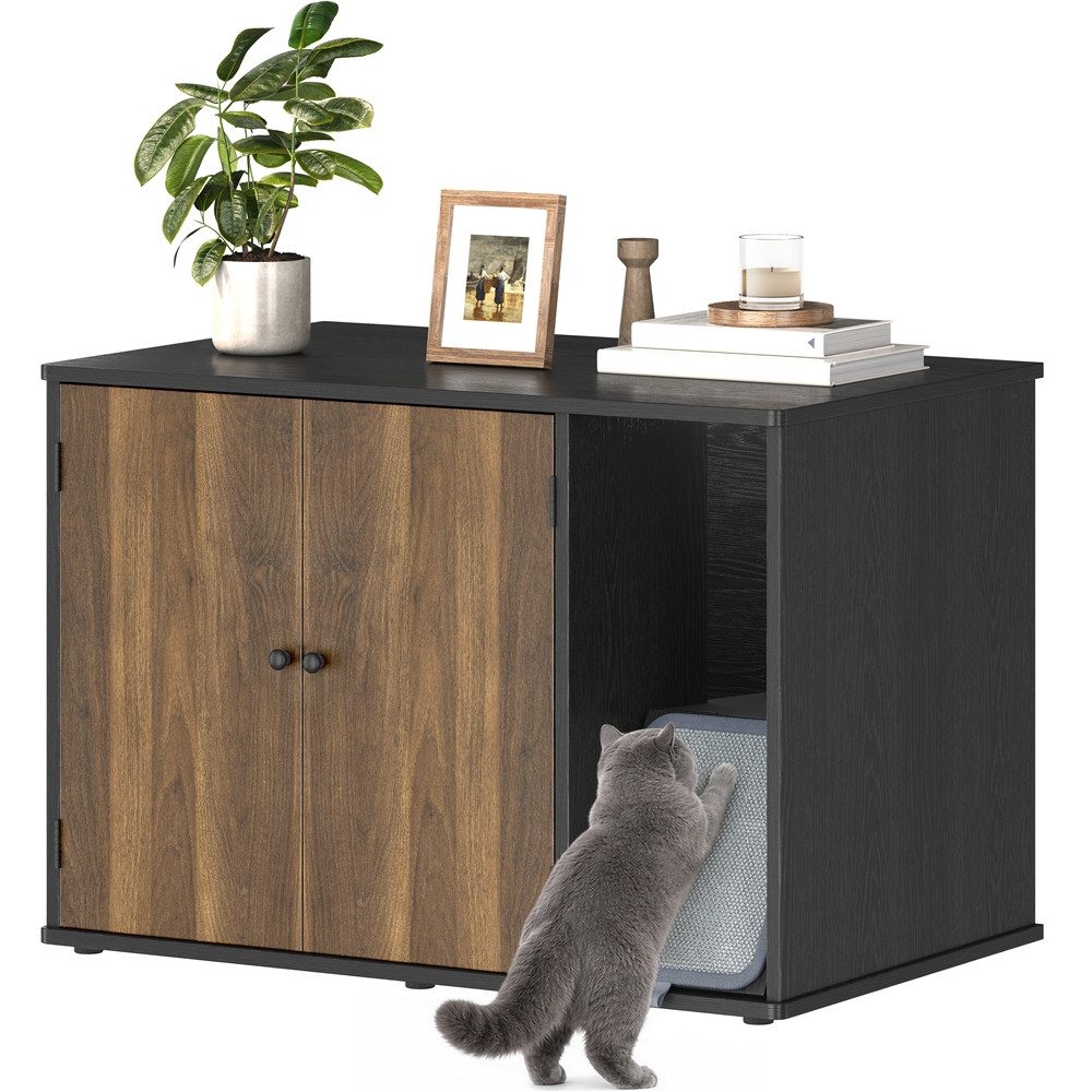 Yaheetech Katzentoilette Katzenhaus mit Sisal-Kratzbrett, Katzenschrank für Katzenklo Katzenhaus, 84 × 50 × 56 cm