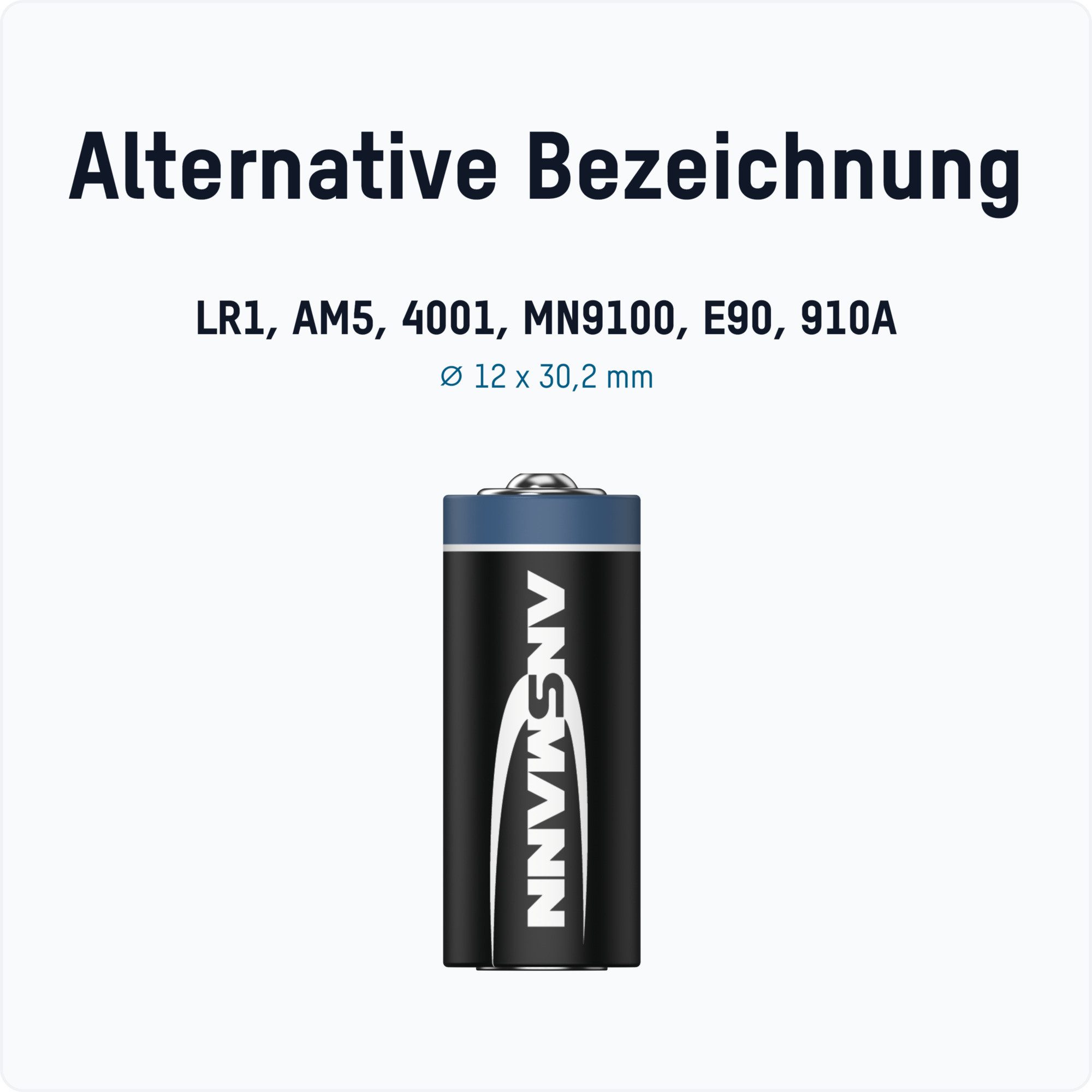 ANSMANN AG LR1 1,5V Alkaline Batterie Spezialbatterie - 8er Pack Batterie