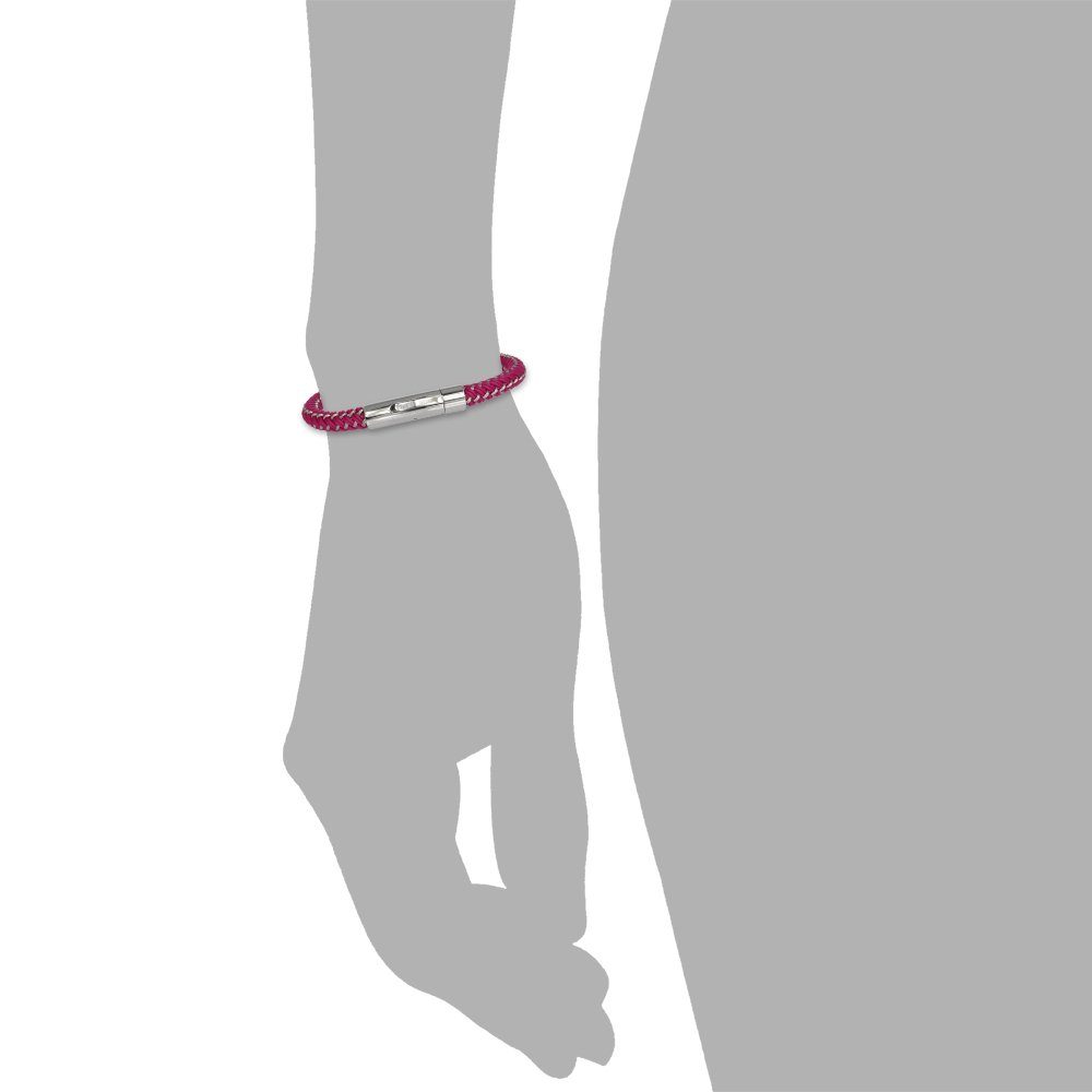SilberDream Edelstahlarmband SilberDream Steel), silber aus 20cm, Edelstahl (Geflecht) Armband Damen (Stainless Armband (Armband), pink ca. Fa